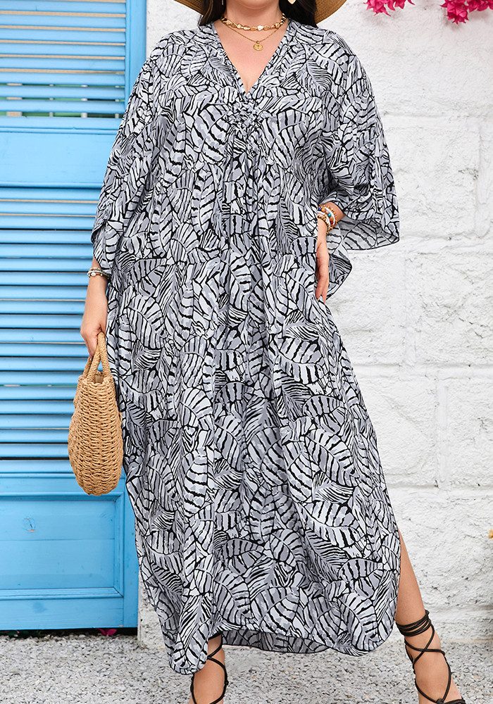 Lovolotti Sommerkleid Strandkleid Viskose Kleid Damen LO-KLDE-L11 große Größe Kleider Strandkleid Dress Blusekleid Freizeitkleid