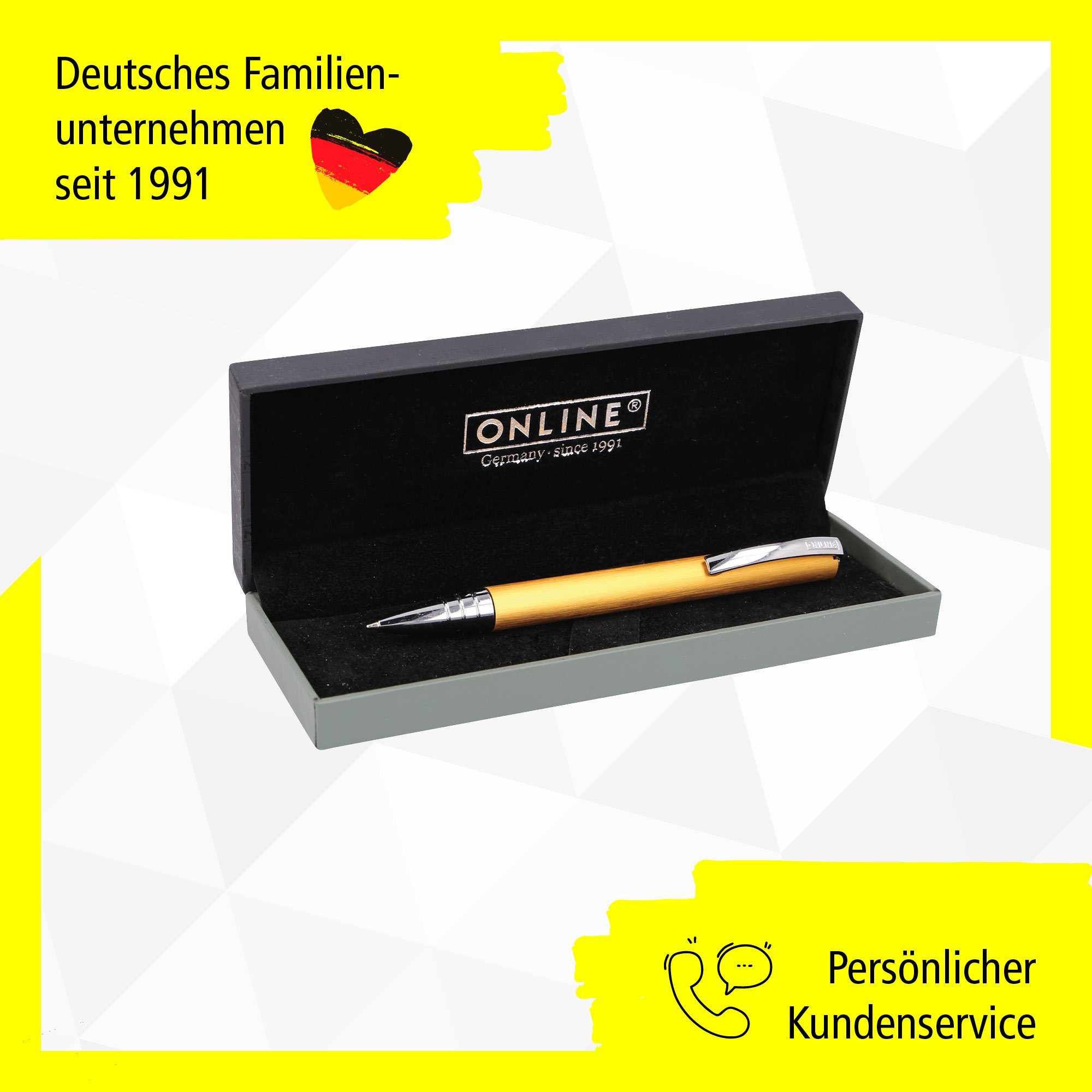 Geschenkbox Gold Pen Drehkugelschreiber, Kugelschreiber in Online Vision