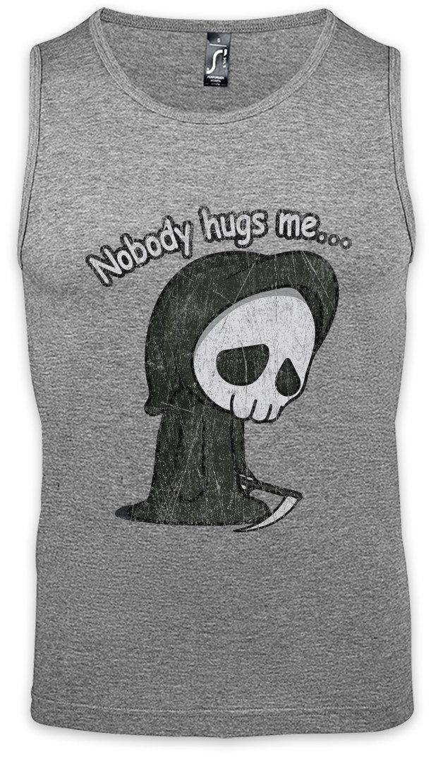 Urban Backwoods Tanktop Nobody Hugs Me Ärmelloses T-Shirt Halloween Horror Gore Splatter Death Blood Blut Sensenmann Schnitter