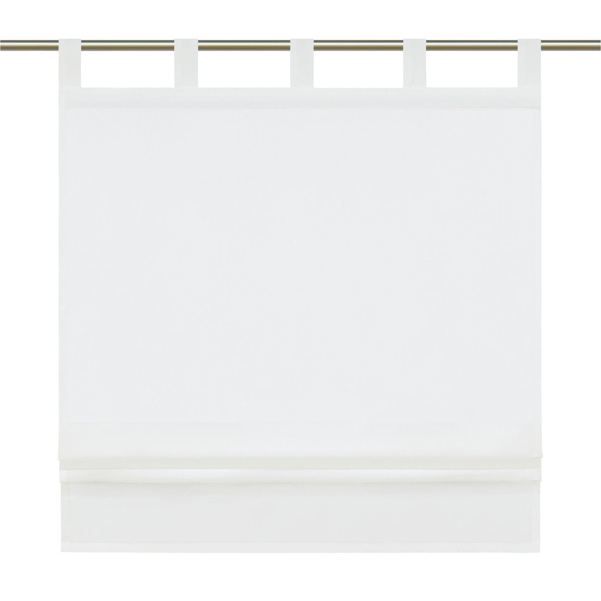 Joyswahl Raffrollo, mit Schlaufen, Küche Raffgardinen Landhaus, Unifarben günstig online kaufen