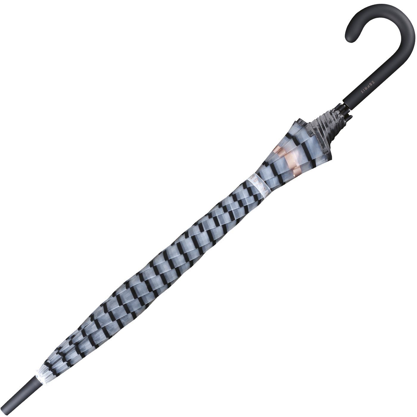 Esprit Stockregenschirm Glockenschirm mit Automatik transparent, durchsichtig