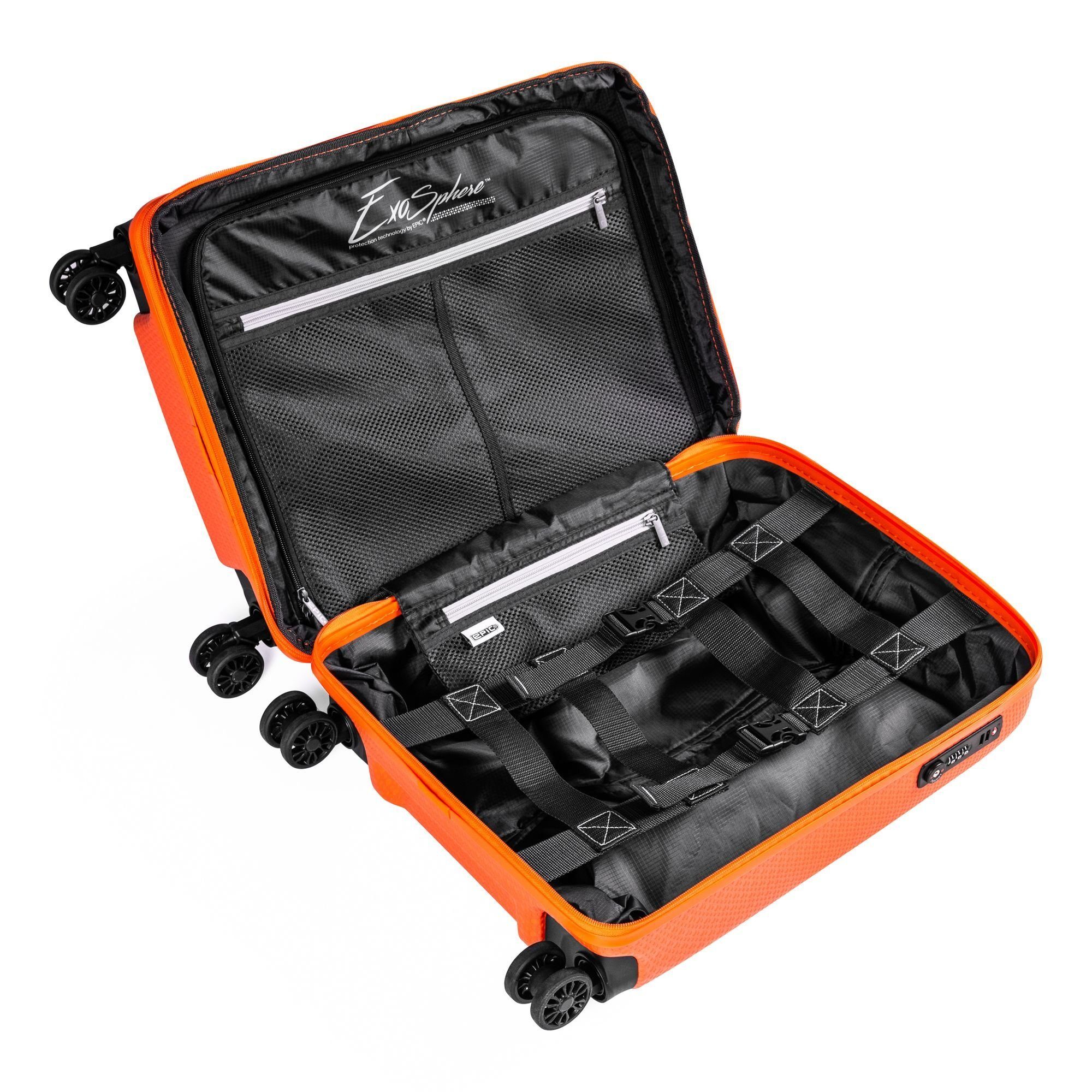 Polycarbonat GTO neonorange Handgepäck-Trolley EPIC 5.0, Rollen, 4