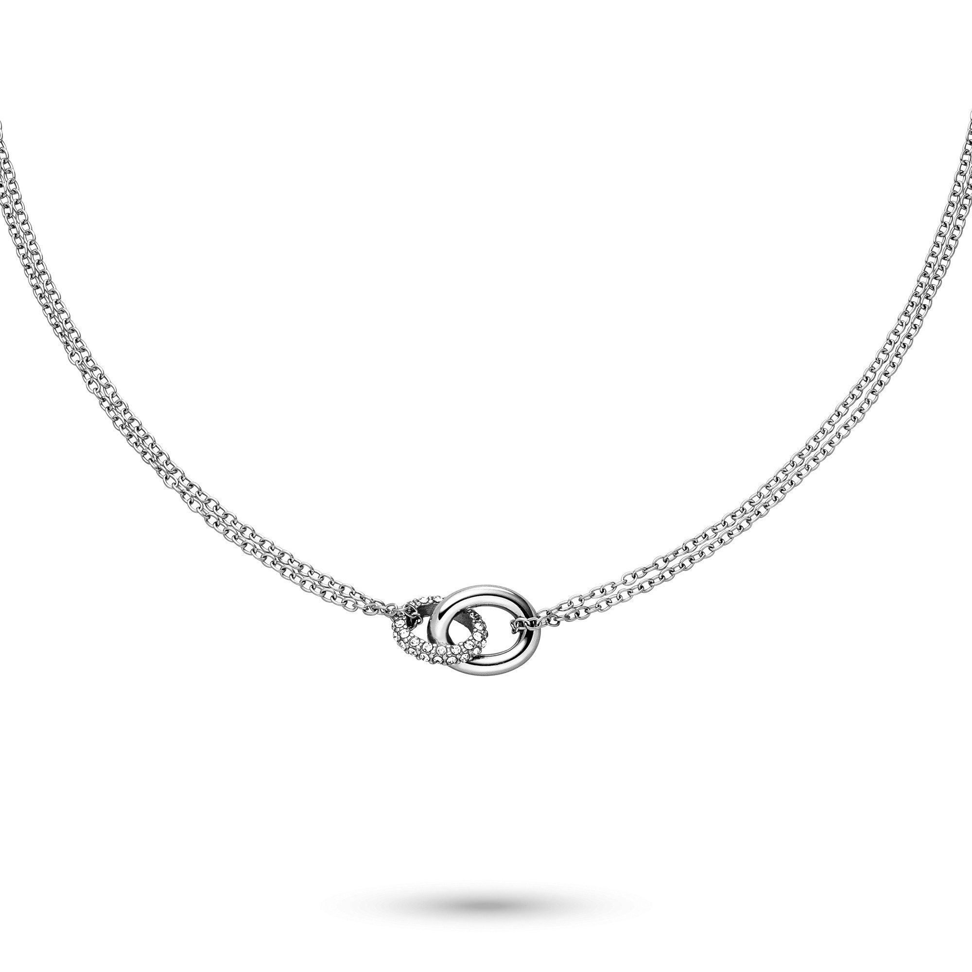 s.Oliver Kette mit Anhänger Schmuck Geschenk Edelstahl Halskette The Daily Spark, mit Zirkonia (synth)