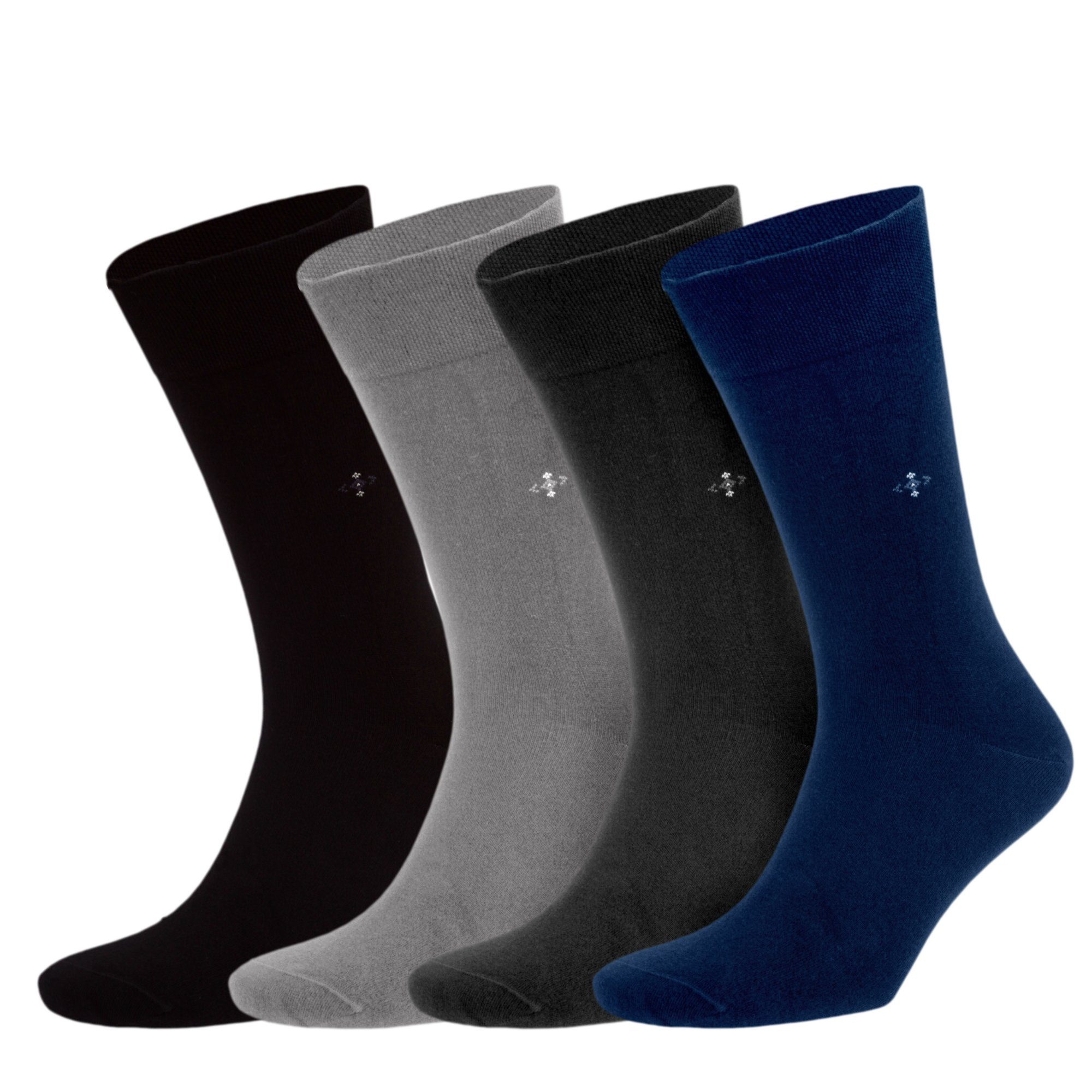 NoblesBox Socken Damen und Herrensocken (Box, 4-Paar, 40-46 EU Größe) Arbeitssocken, Bambussocken