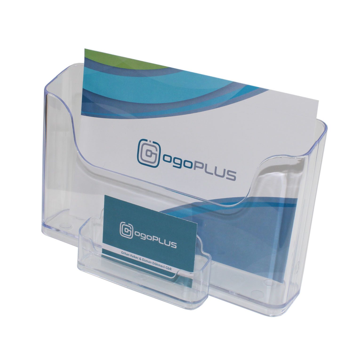 ogoPLUS Zeitungsständer DIN A5 Querformat Prospekthalter Hochformat mit Vis günstig online kaufen