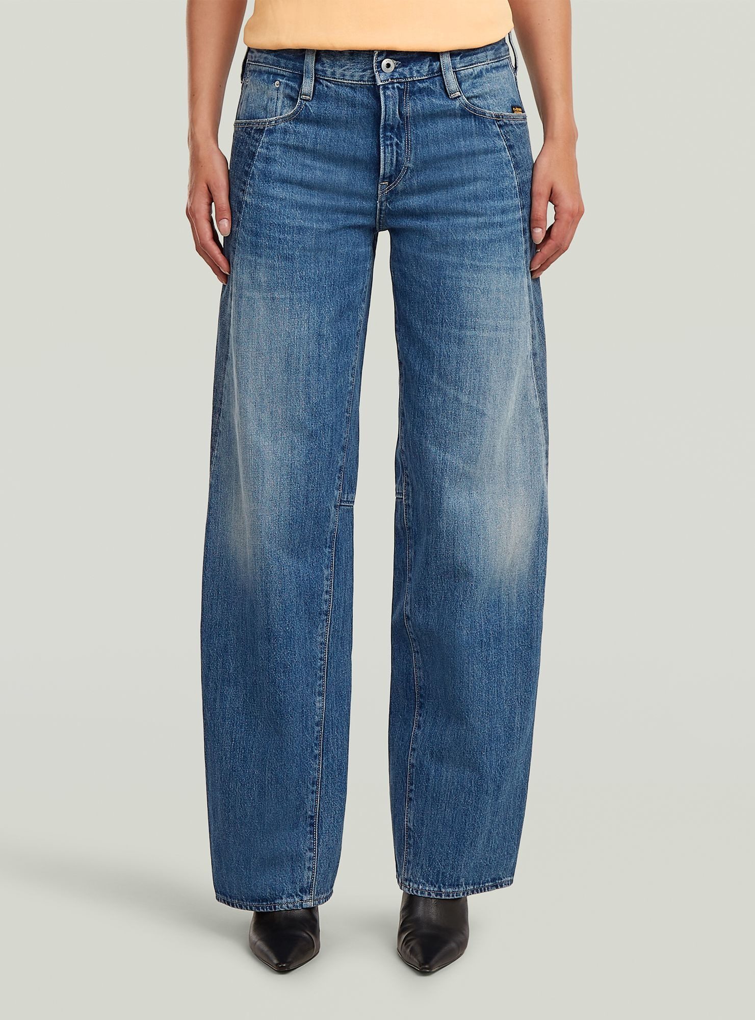 Regular-fit-Jeans Contor Two-Tone Loose Jeans