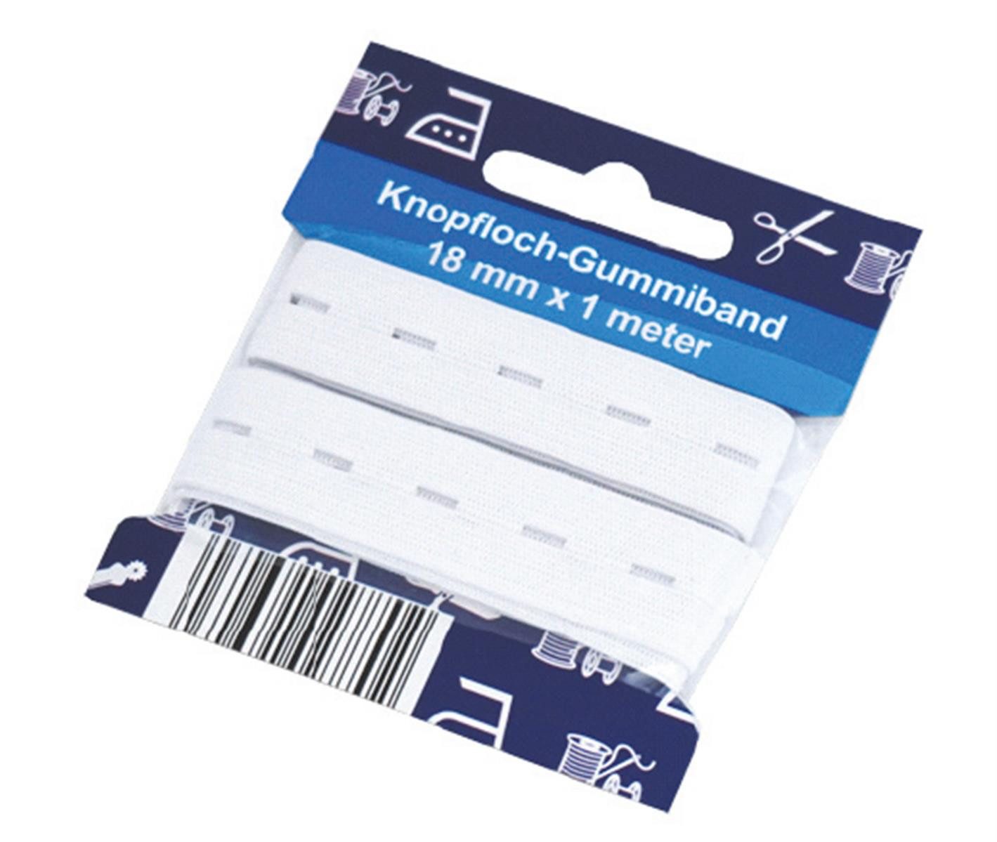 Gummiband Knopflochgummi Weiß 10 Meter zum Nähen Verstellen, Knopfloch-Gummiband Gummiband nähen elastisches Band Gummiband vers