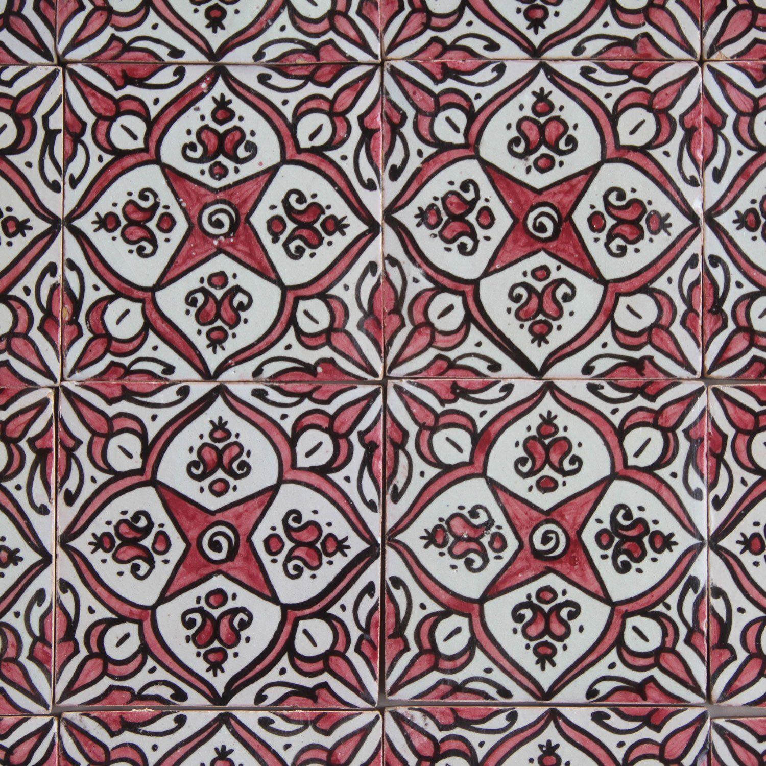Casa Moro Wandfliese 10x10 handbemalte Mehrfarbig, Marokkanische cm Handbemalt Moro Fliese Casa Meliha HBF8080, Handgefertigt