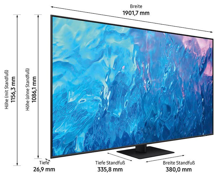 4K,Quantum Smart-TV, Prozessor LED-Fernseher HDR,Gaming Quantum GQ85Q70CAT Zoll, (214 cm/85 Hub) Samsung