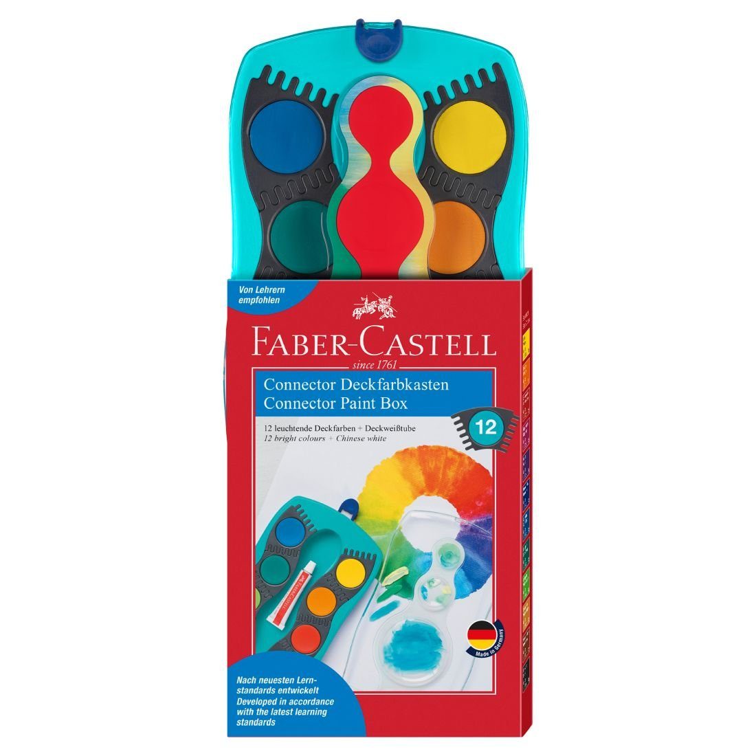 Faber-Castell Malstift Faber-Castell Farbkasten Connector 12 Farben türki türkis
