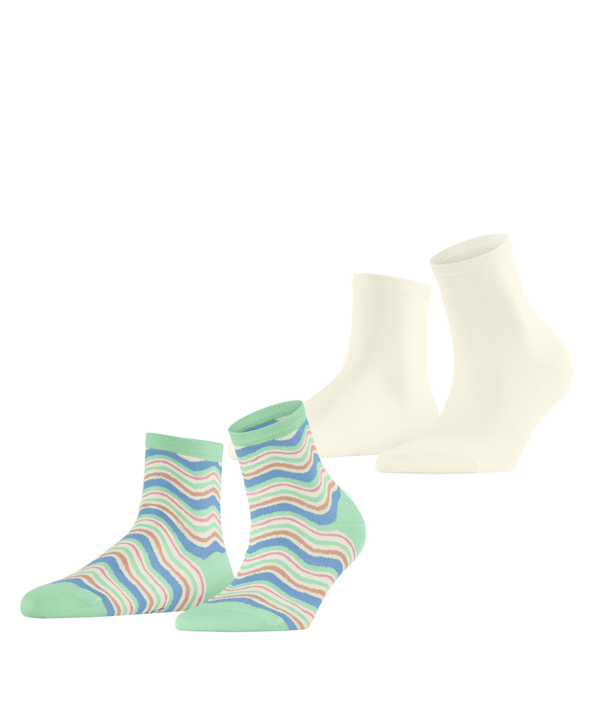 Esprit Kurzsocken Esprit Watercolor 2-Pack Damen (2-Paar)