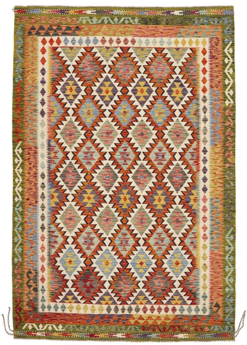Orientteppich Kelim Afghan 201x299 Handgewebter Orientteppich, Nain Trading, rechteckig, Höhe: 3 mm