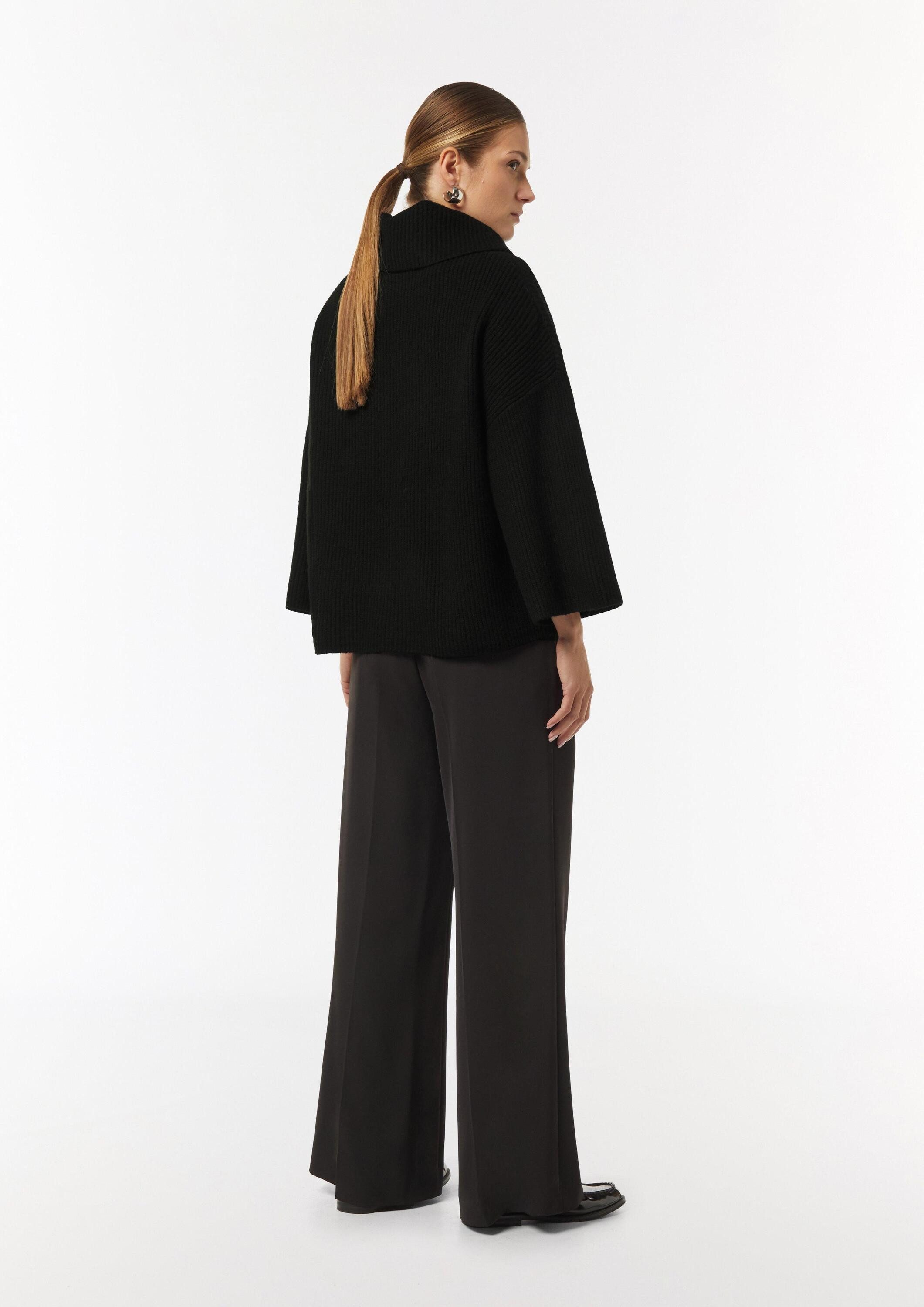 comma Poncho Indoor-Poncho Poncho mit weitem Rollkragen