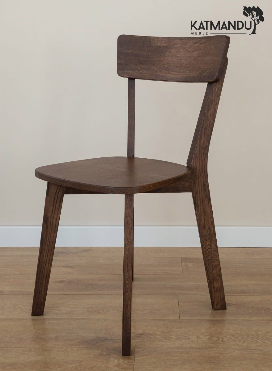 Katmandu Esszimmerstuhl Esszimmerstuhl Leon Tabacco aus massivem Eichenholz – geölt, montiert, Hochwertiger Restaurantstuhl