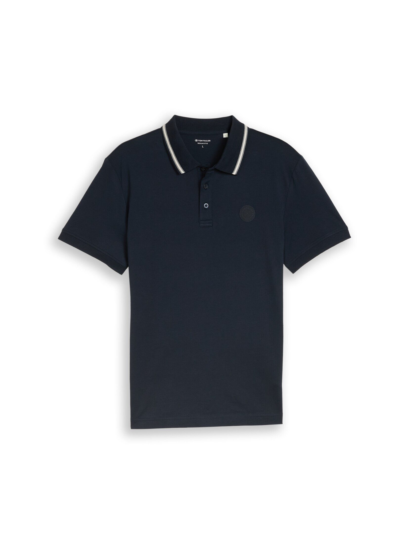 TOM TAILOR Poloshirt Poloshirts Jersey Poloshirt mit Logo-Badge