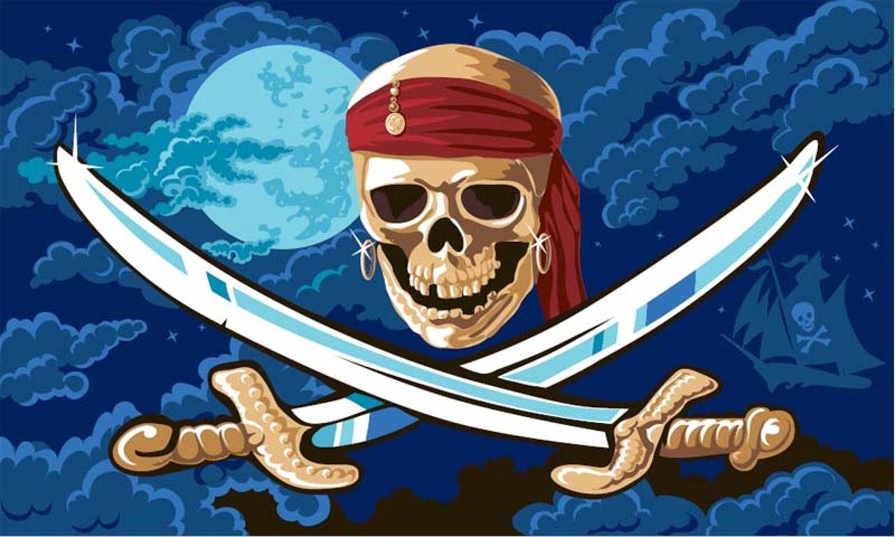Flagge flaggenmeer Pirat der g/m² Fluch 80 Meere