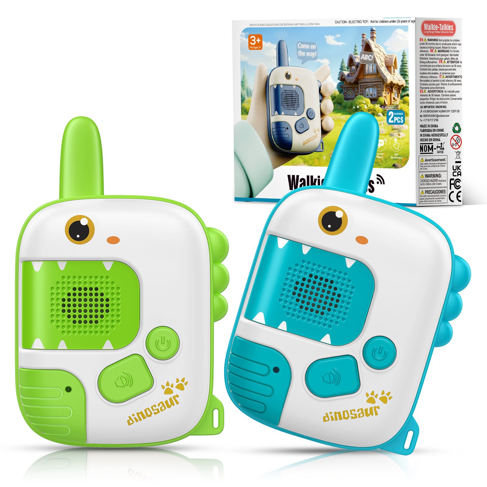 Wootoy Walkie Talkie Funkgeräte Kinder Walkie Talkie Spielzeug klare Sprachübertragung, (mit Reichweite von bis zu ca. 300 m, 2-St., Kompaktes ergonomisches Design mit praktischen Trageschlaufen), Robustes Gehäuse für den täglichen Einsatz im Innen- und Außenbereich