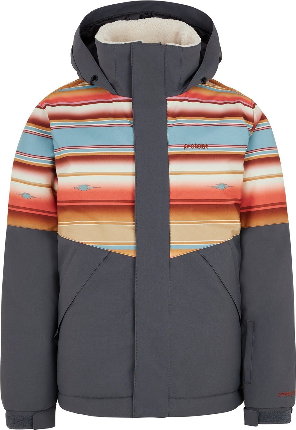 Skijacke PRTULLA JR snowjacket Shadow Grey