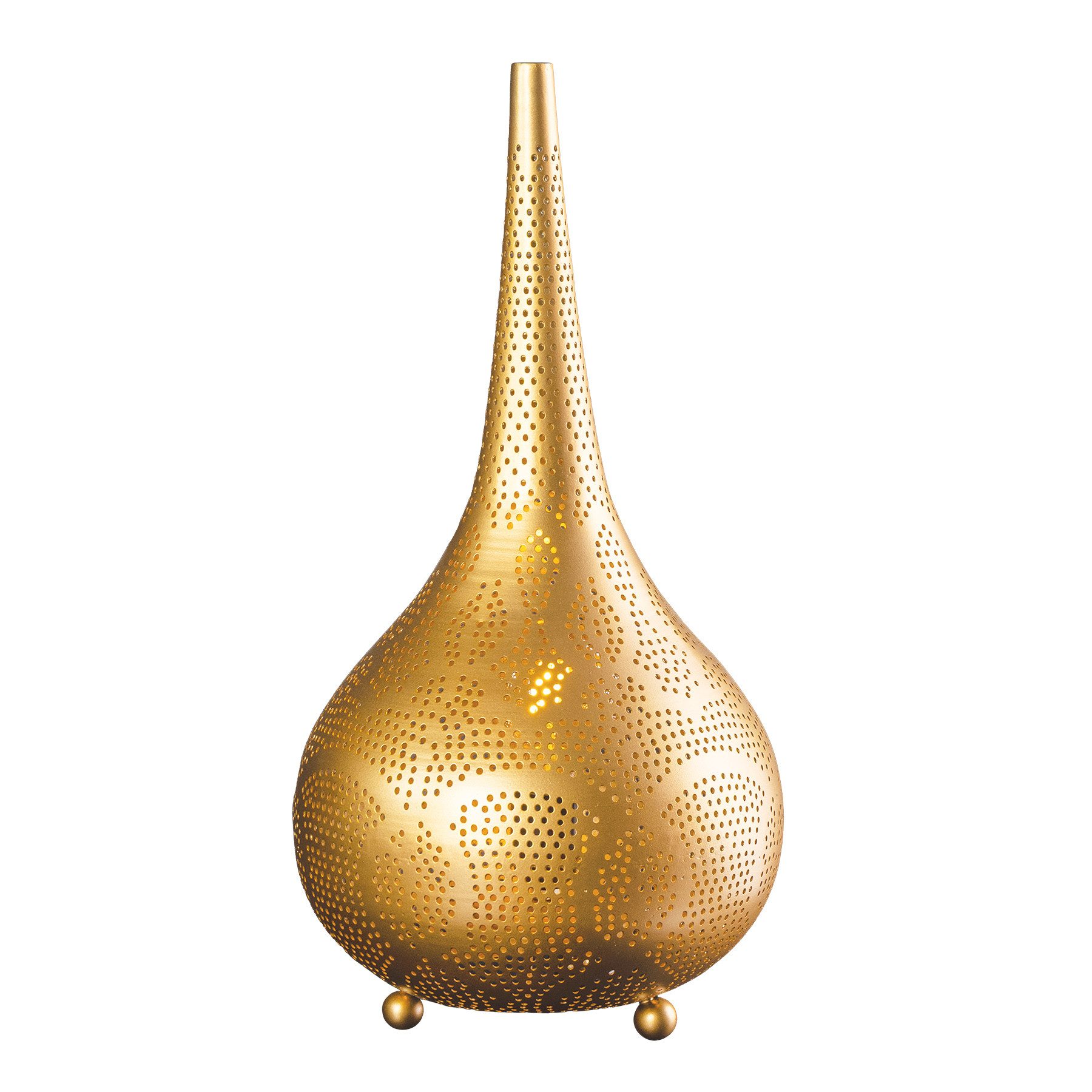 Stehlampe ORIENT LIVING 50cm gold · Stehlampe aus Eisen in Tropfenform