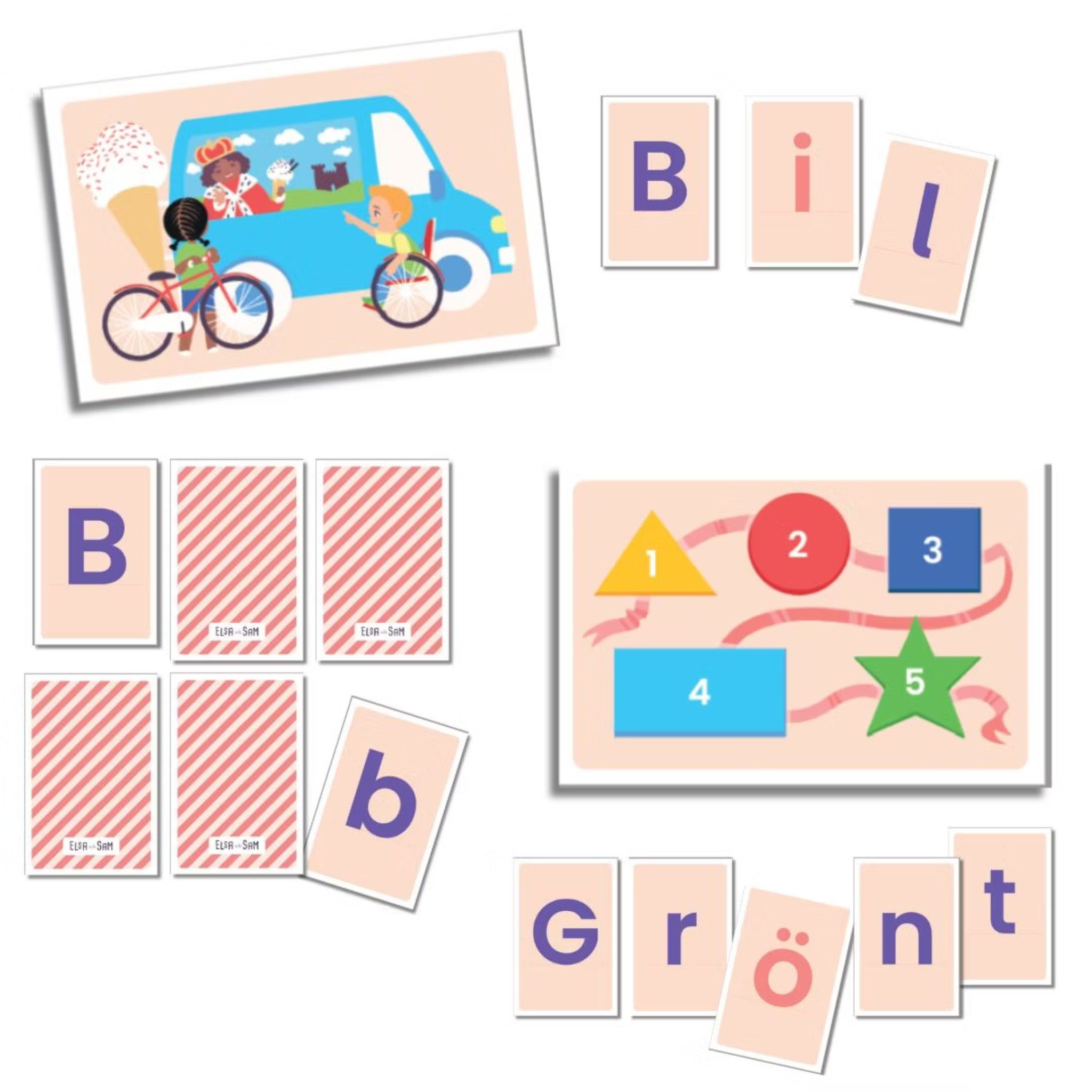 ELSA och SAM Spiel ABC-Lernspiel für Kinder – Buchstaben & Wörter spielerisch entdecken, ABC-Lernspiel, Kinderspiel, Vorschulkinderspiel, Memory, Made in Germany, CE-Zertifizierung