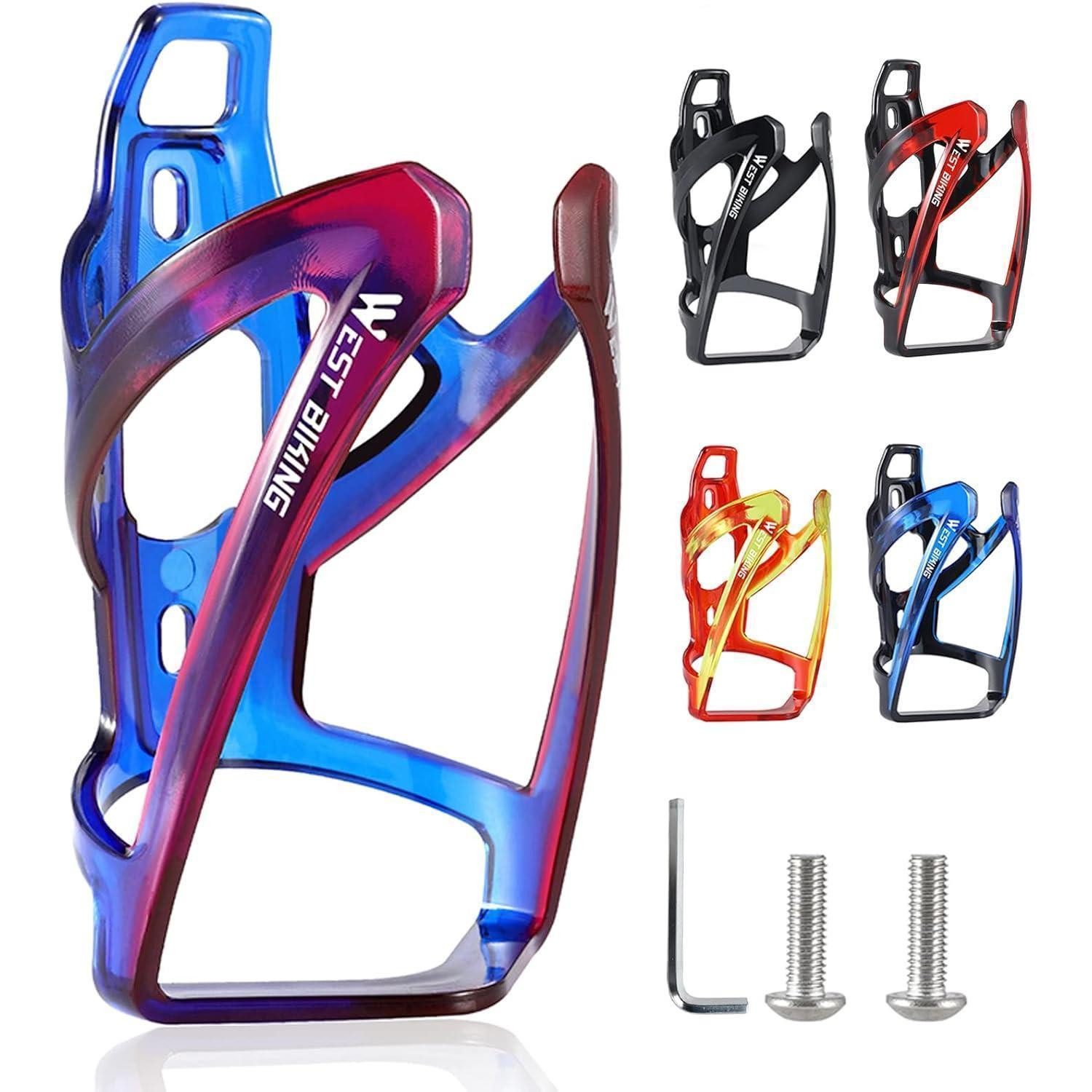 LuxusKollektion Fahrrad-Flaschenhalter Flaschenhalter Fahrrad Trinkflaschenhalter unzerbrechlich Blau Violett, (1-St)