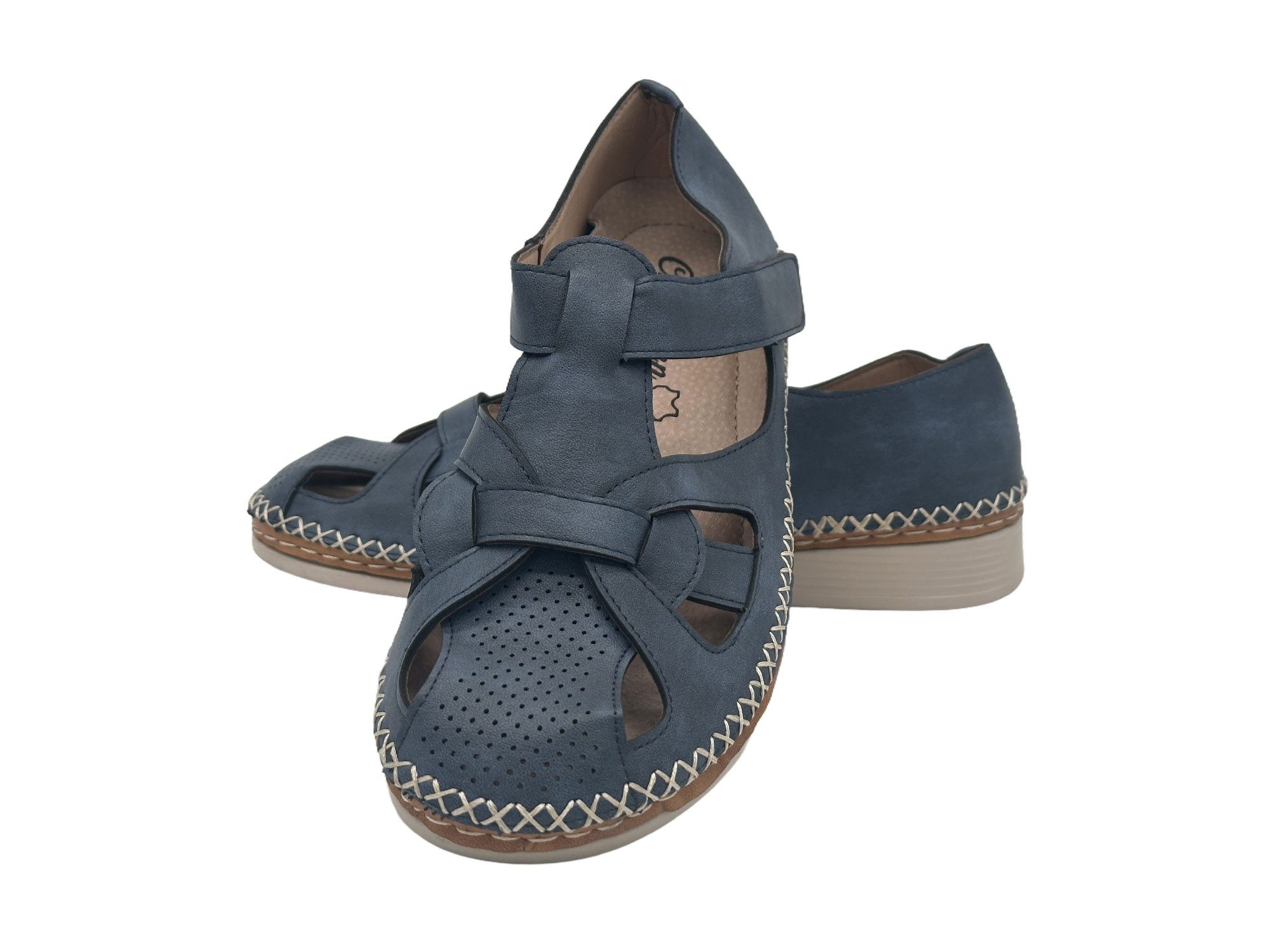 Nowaland Halboffene Damen Sandalen mit stabiler Passform und Komfortsohle Sandale Atmungsaktiv, stabiler Halt, weich und flexibel
