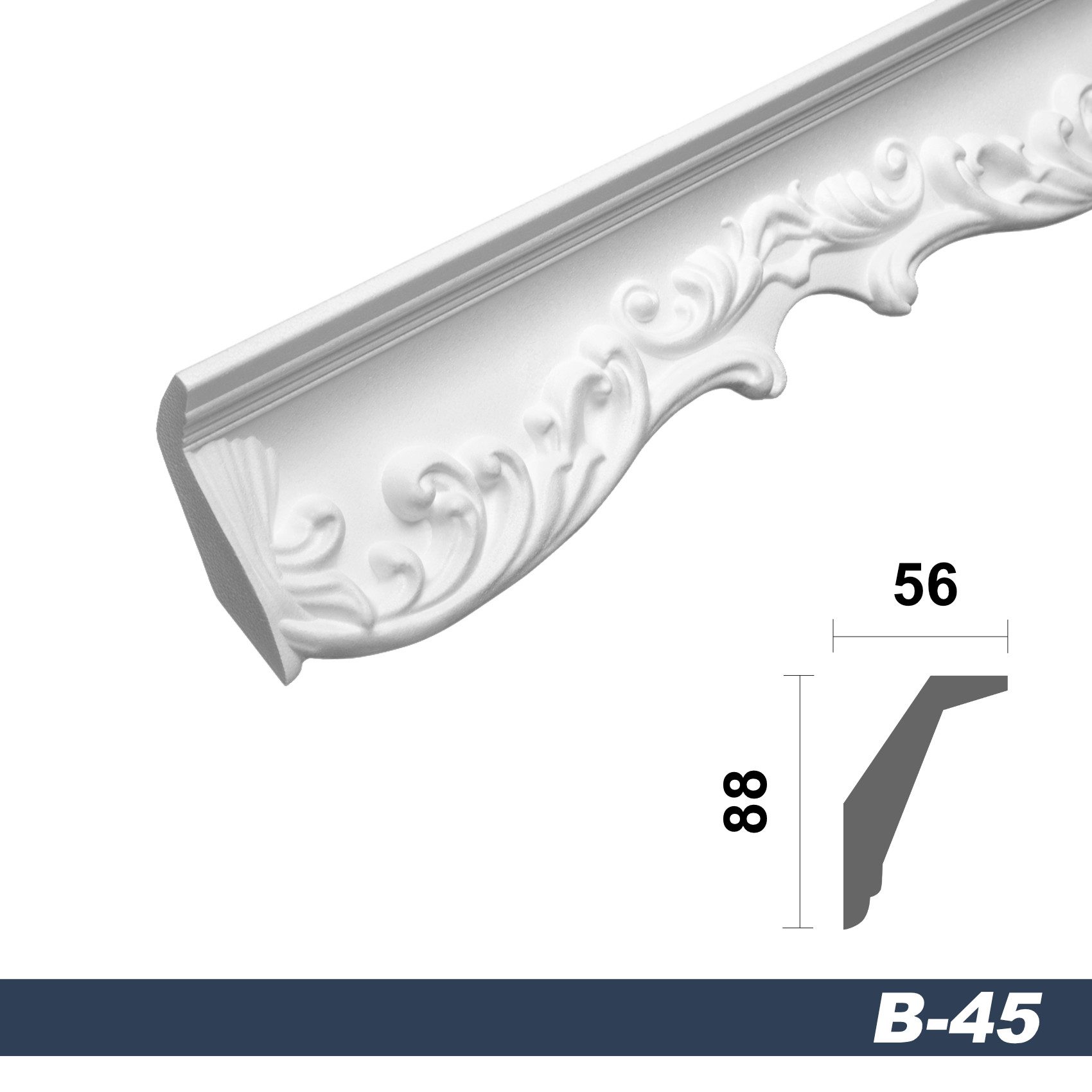 marbet design Stuckleiste B-45, 2 Meter, günstig online kaufen