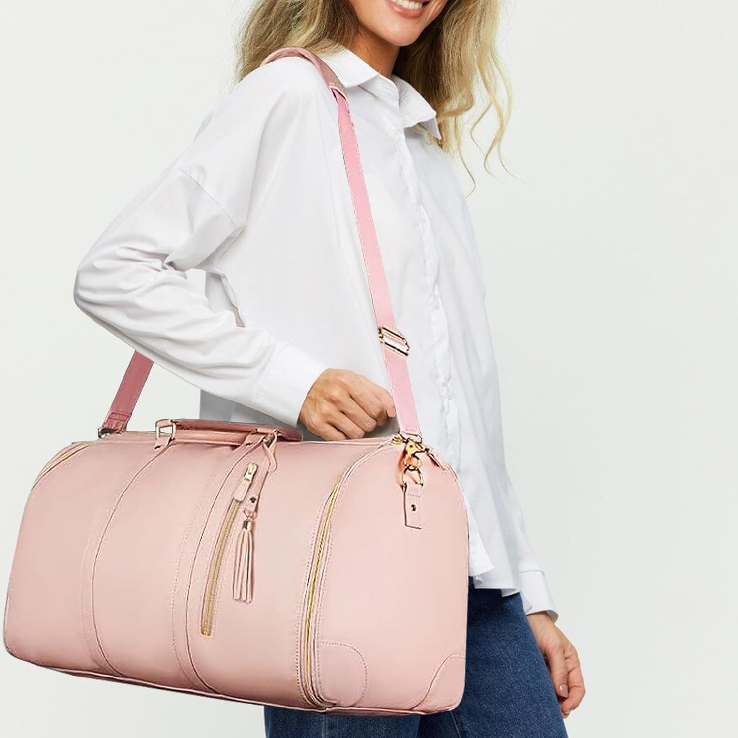 Coonoor Schultertasche Faltbare Reisetasche aus Leder,Wasserdichter günstig online kaufen