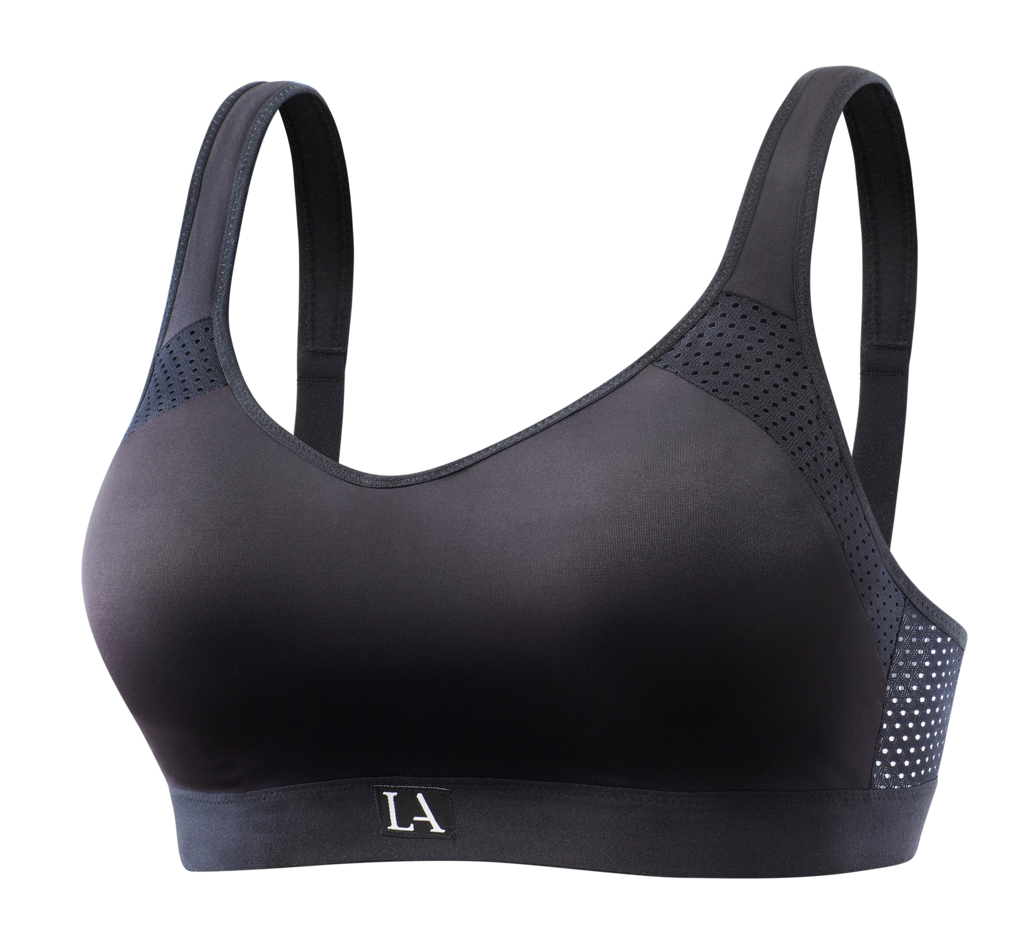 LASCANA ACTIVE Sport-BH ohne Bügel, mit Schale ohne Bügel mit breiten, wattierten Trägern, mit seidiger Microfaser – Bild 2 von 5