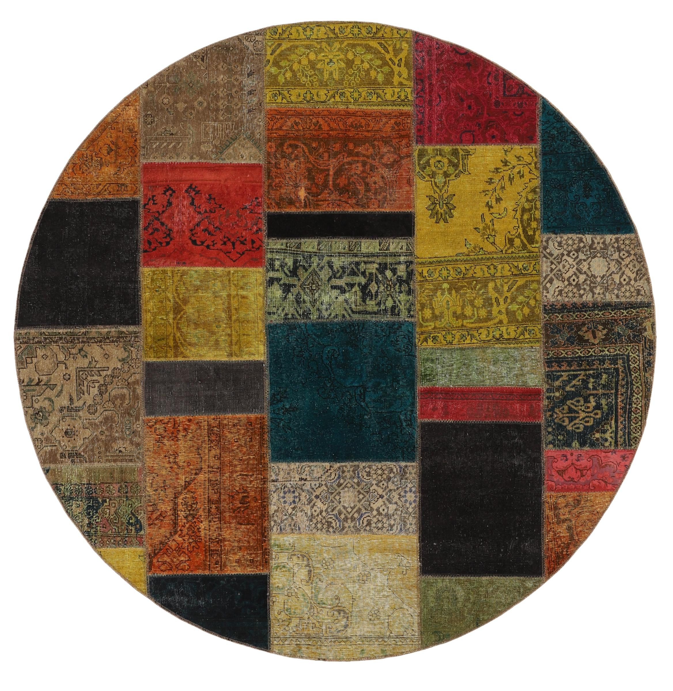 Orientteppich Patchwork 249x251 Handgeknüpfter Moderner Orientteppich /