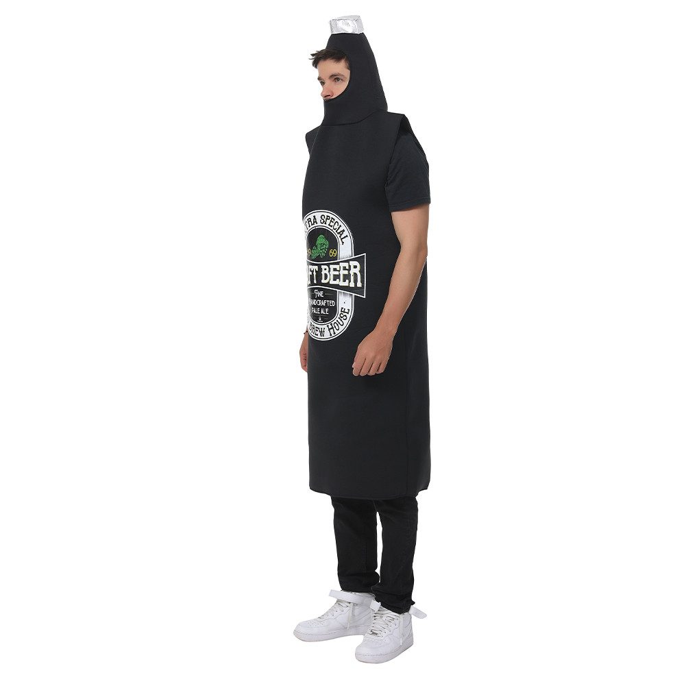 MIESEPETER Kostüm Bierflasche Unisex Kostüm MIESEPETER® schwarz, für Damen und Herren geeignet