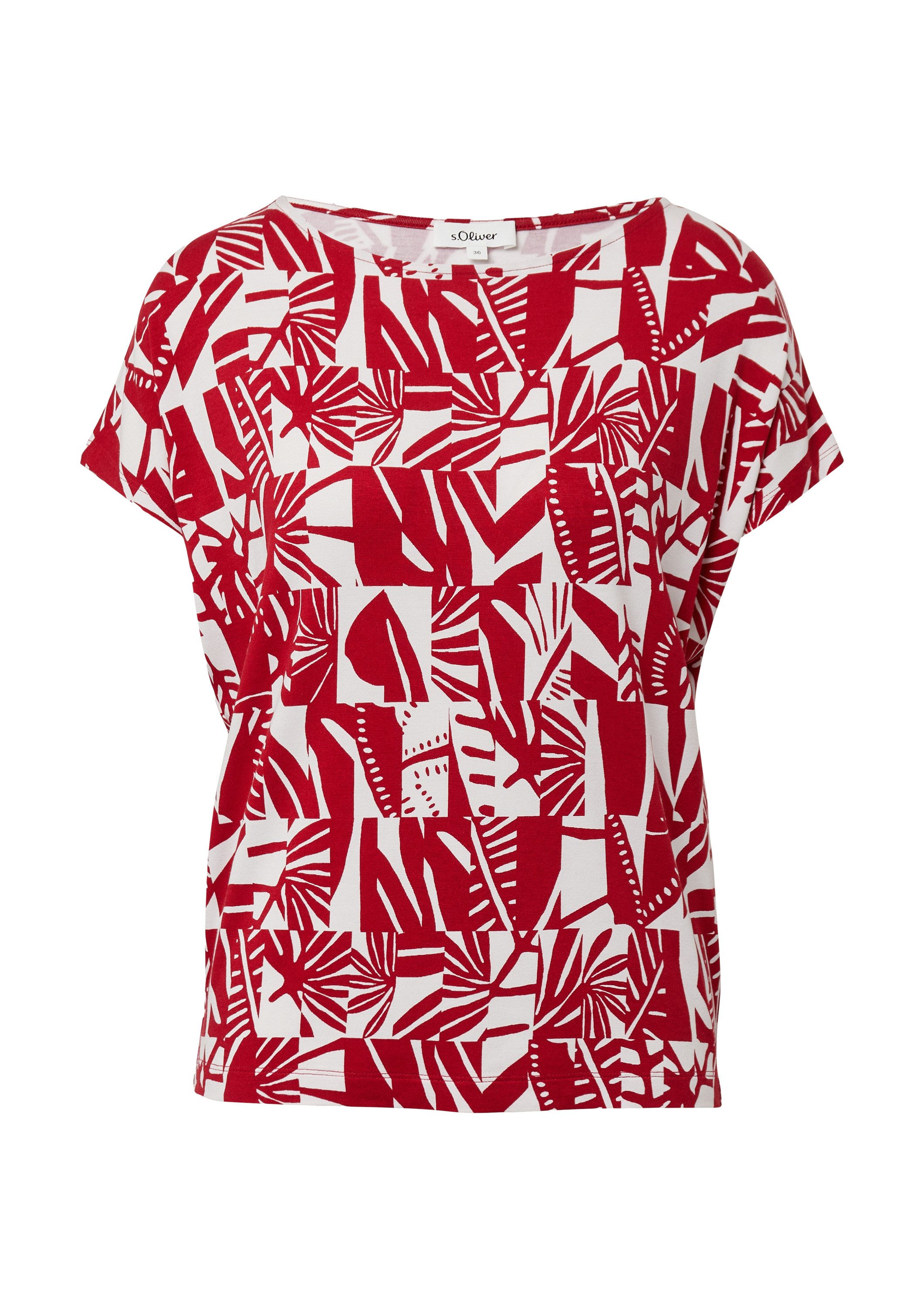 s.Oliver Kurzarmshirt T-Shirt Elastisches T-Shirt aus Viskosestretch im Rel günstig online kaufen