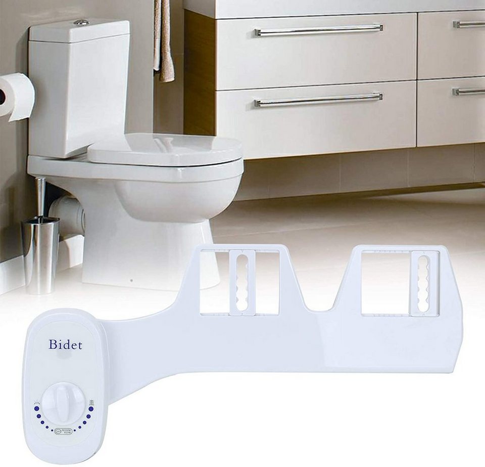 Dusch WC Aufsatz Bidet Taharet Toilette Taharat Kalt-Warmwasser Intimdusche Weiß