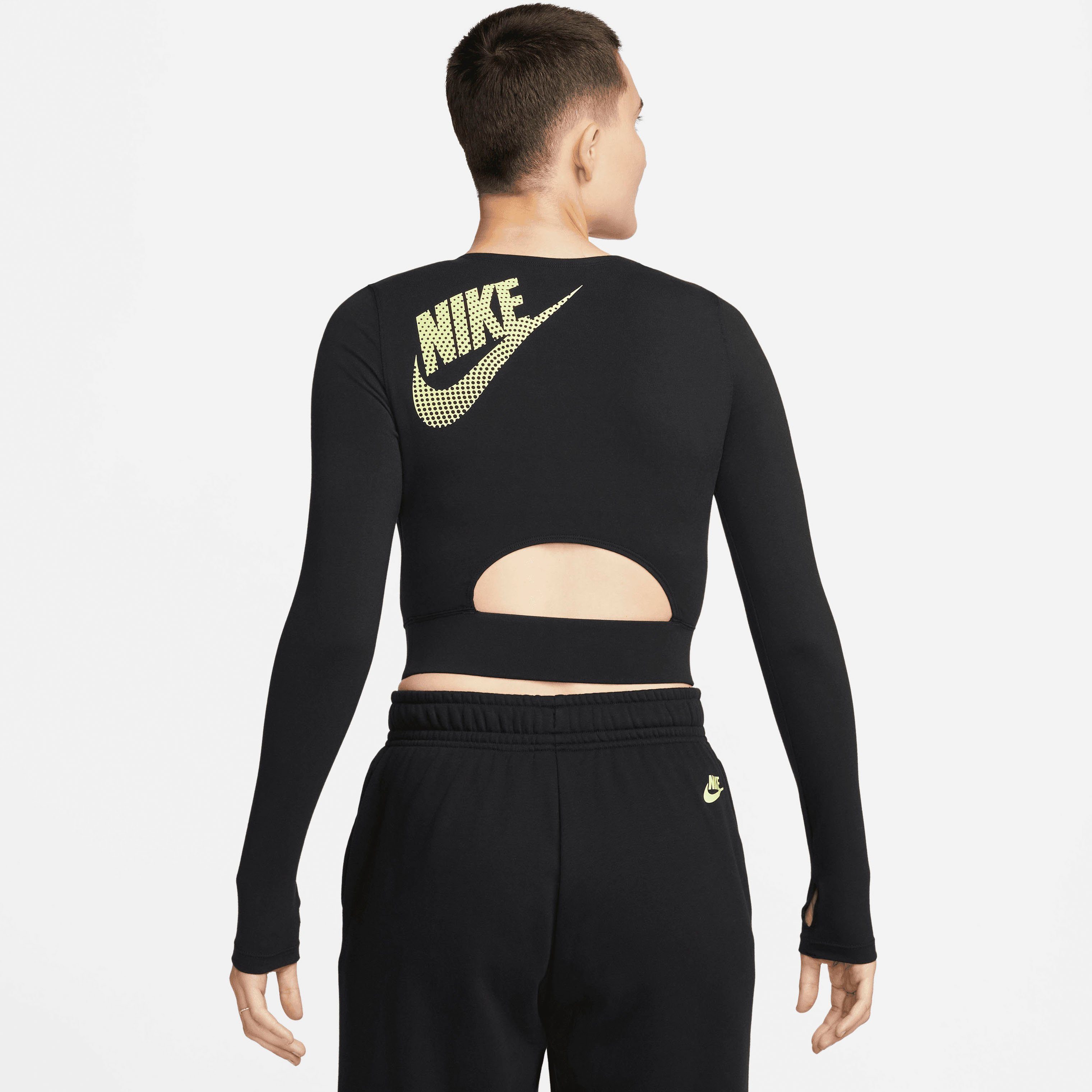 Nike Sportswear Langarmshirt W NSW LS CROP TOP DNC günstig online kaufen