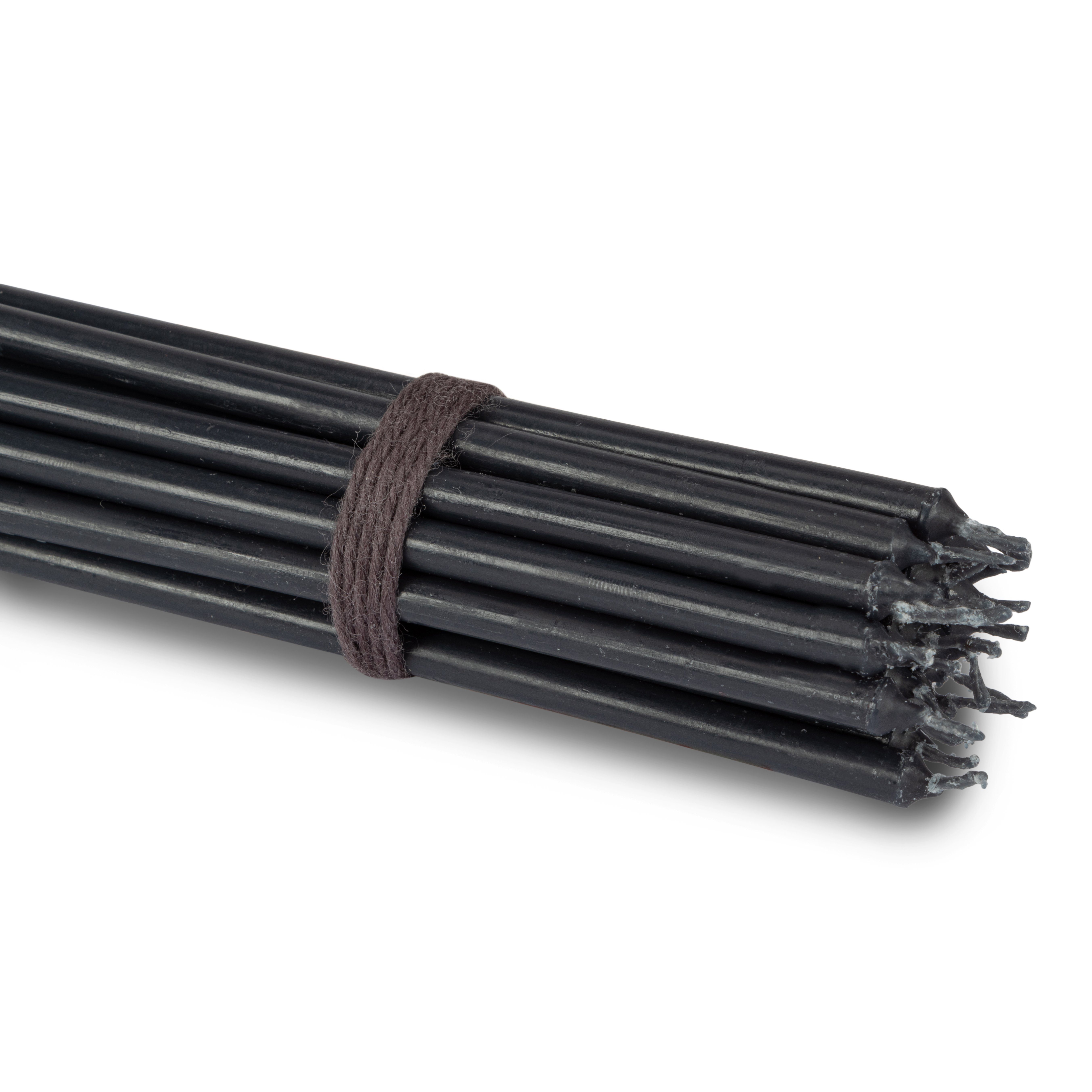 Spitzkerze 50x Altarkerzen schwarz Tropf- Rußfrei dünn L 15cm