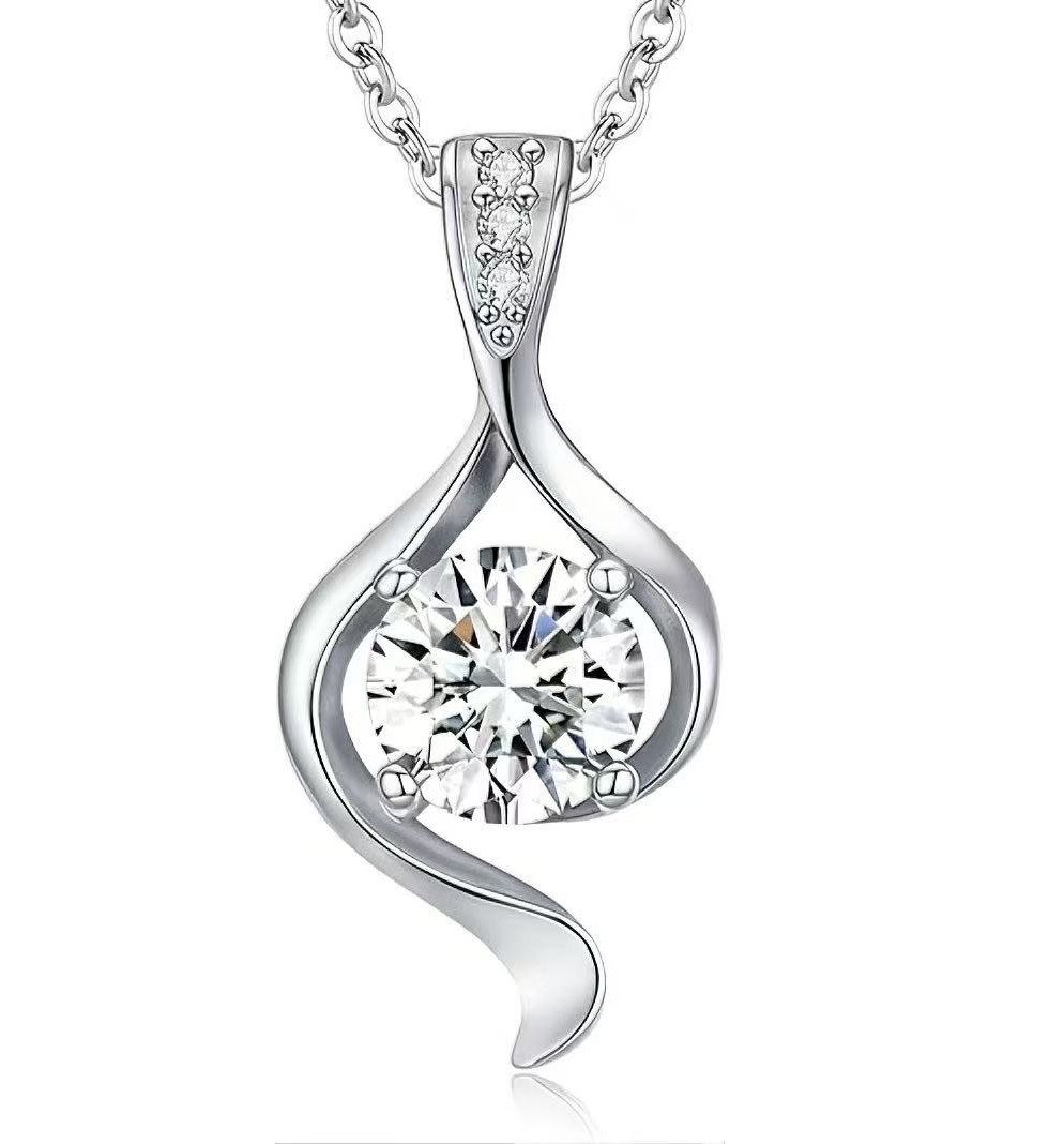 Kette mit Anhänger Diamantkette für Damen,1.5ct,D,VS1,3EX,Labordiamant, Halskette damen