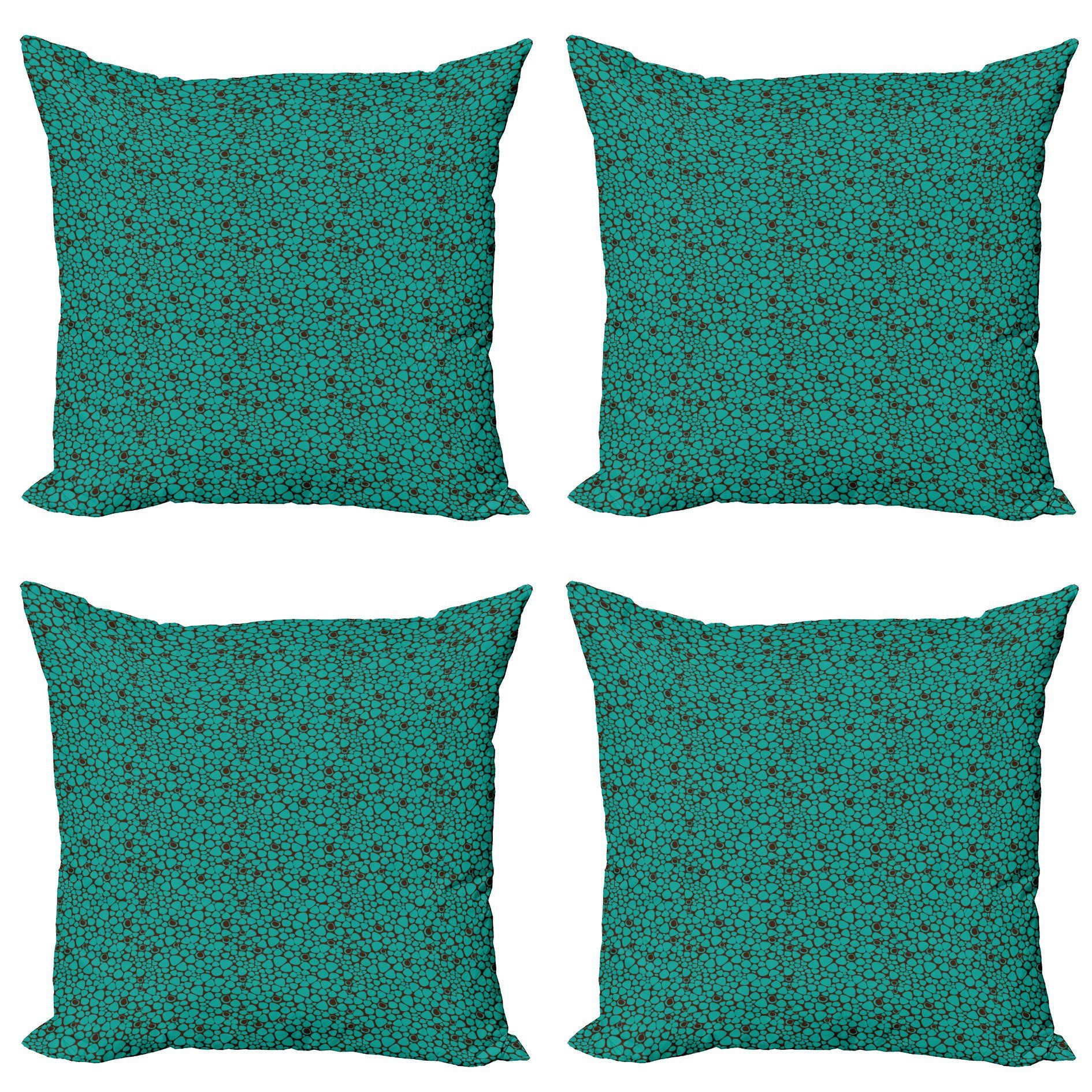 Brown und Abakuhaus Blau Doppelseitiger Accent (4 Kissenbezüge Tile Stück), Digitaldruck, Modern Zusammenfassung