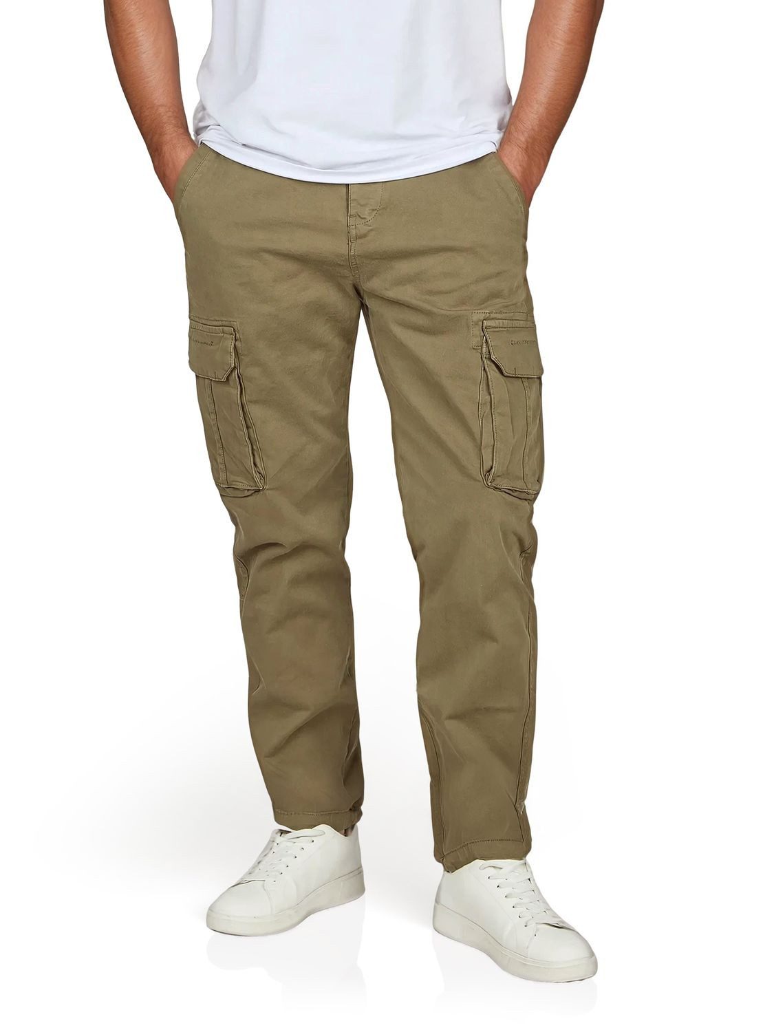 DENIMFY Cargohose Herren Stoffhose DFLuke Tapered Fit Freizeithose mit Stretch