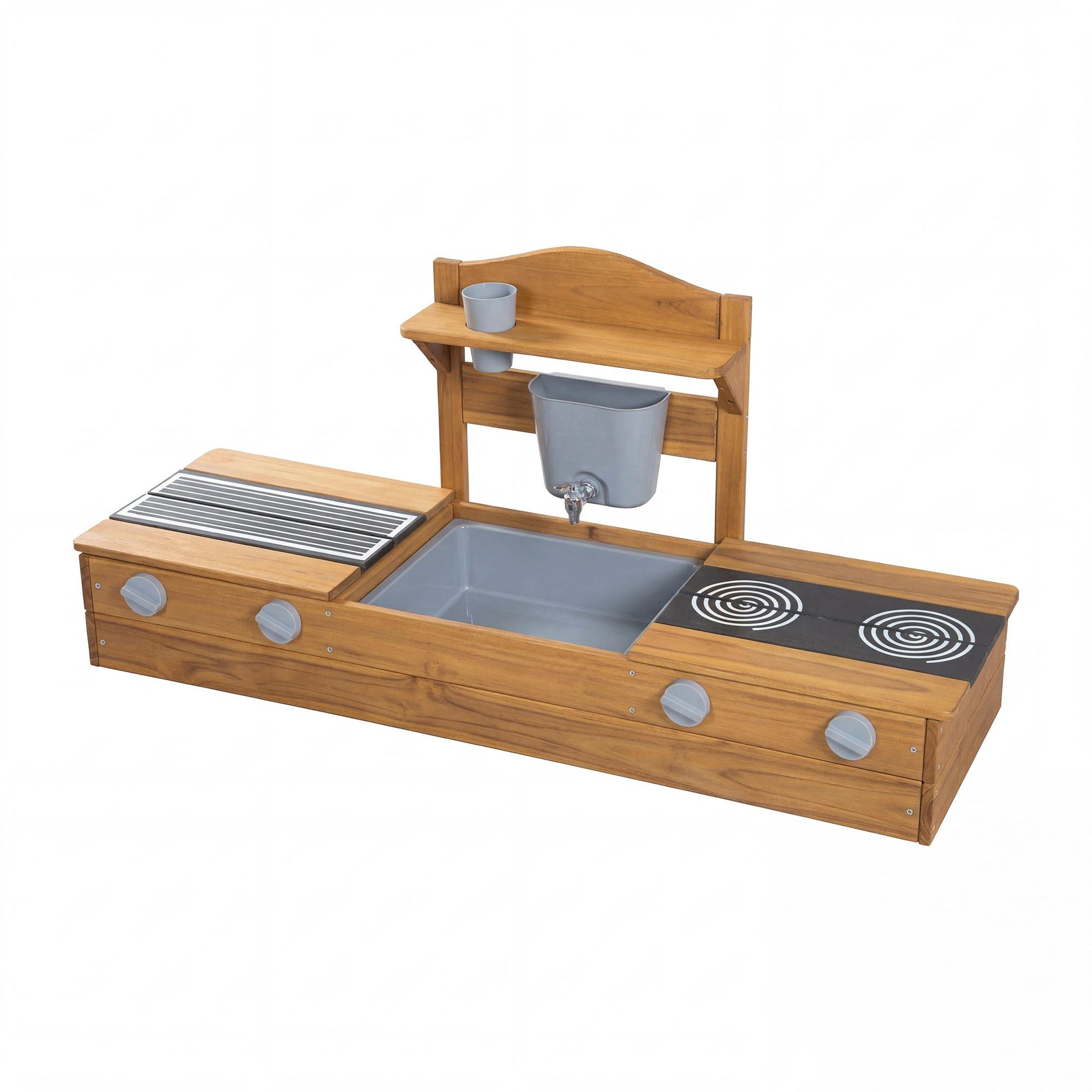 roba® Sandkasten Outdoor+ 2in1 Balkonsandkasten mit Matschküche