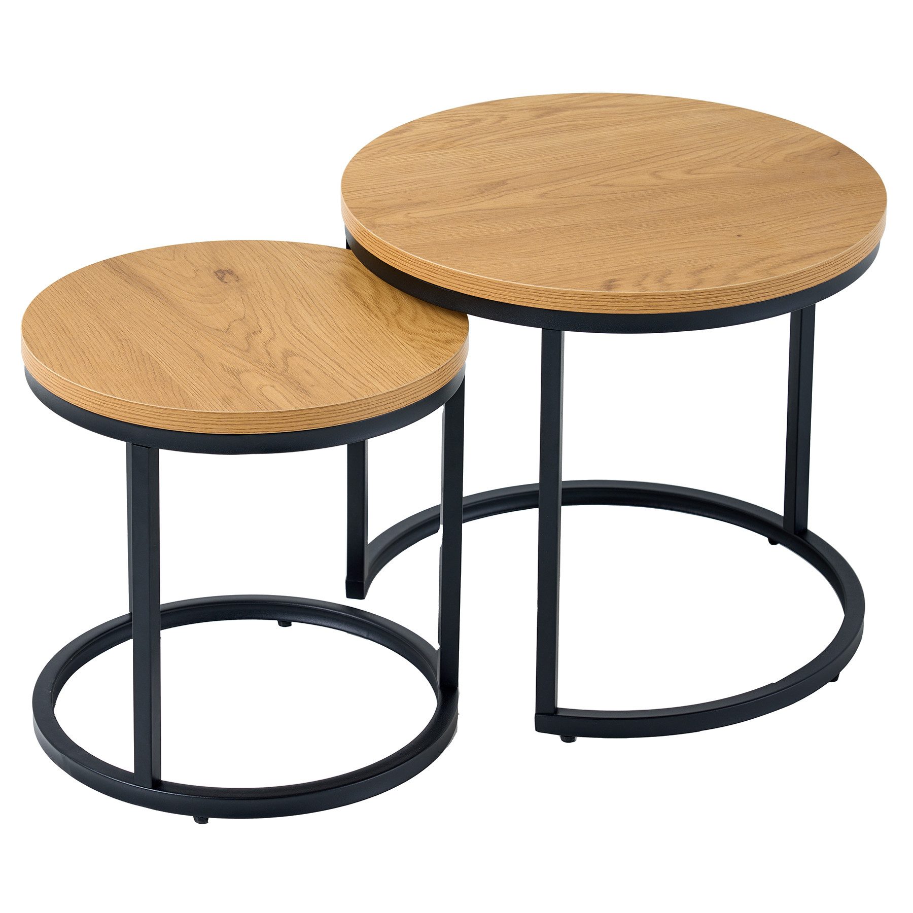 Couchtisch ELEGANCE 45cm natur / schwarz
