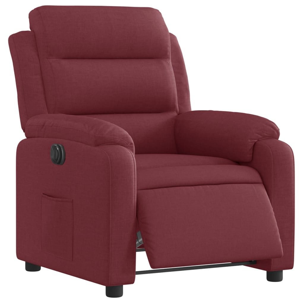 vidaXL Sessel Relaxsessel Elektrisch Weinrot Stoff günstig online kaufen