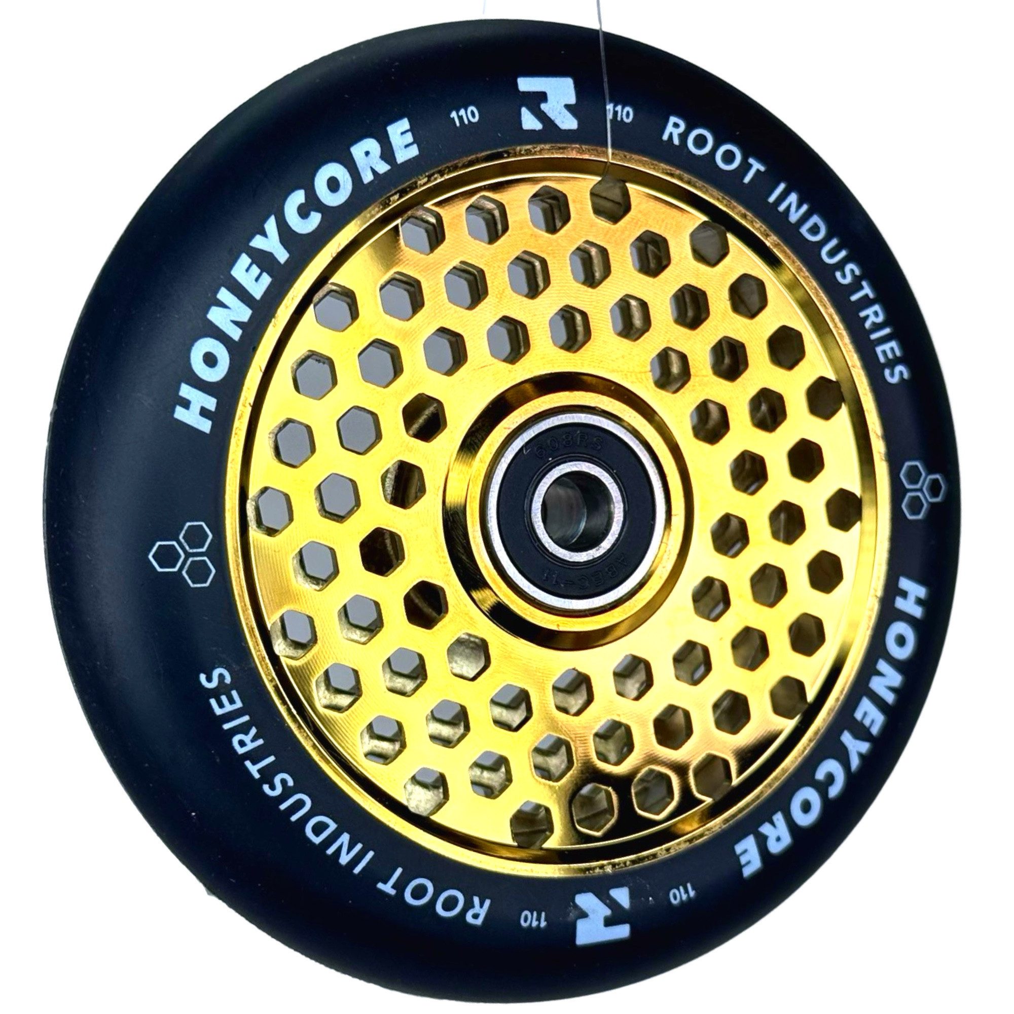 Stuntscooter Root Industries Honeycore Stunt-Scooter Rolle 110mm Gold/PU Schwarz