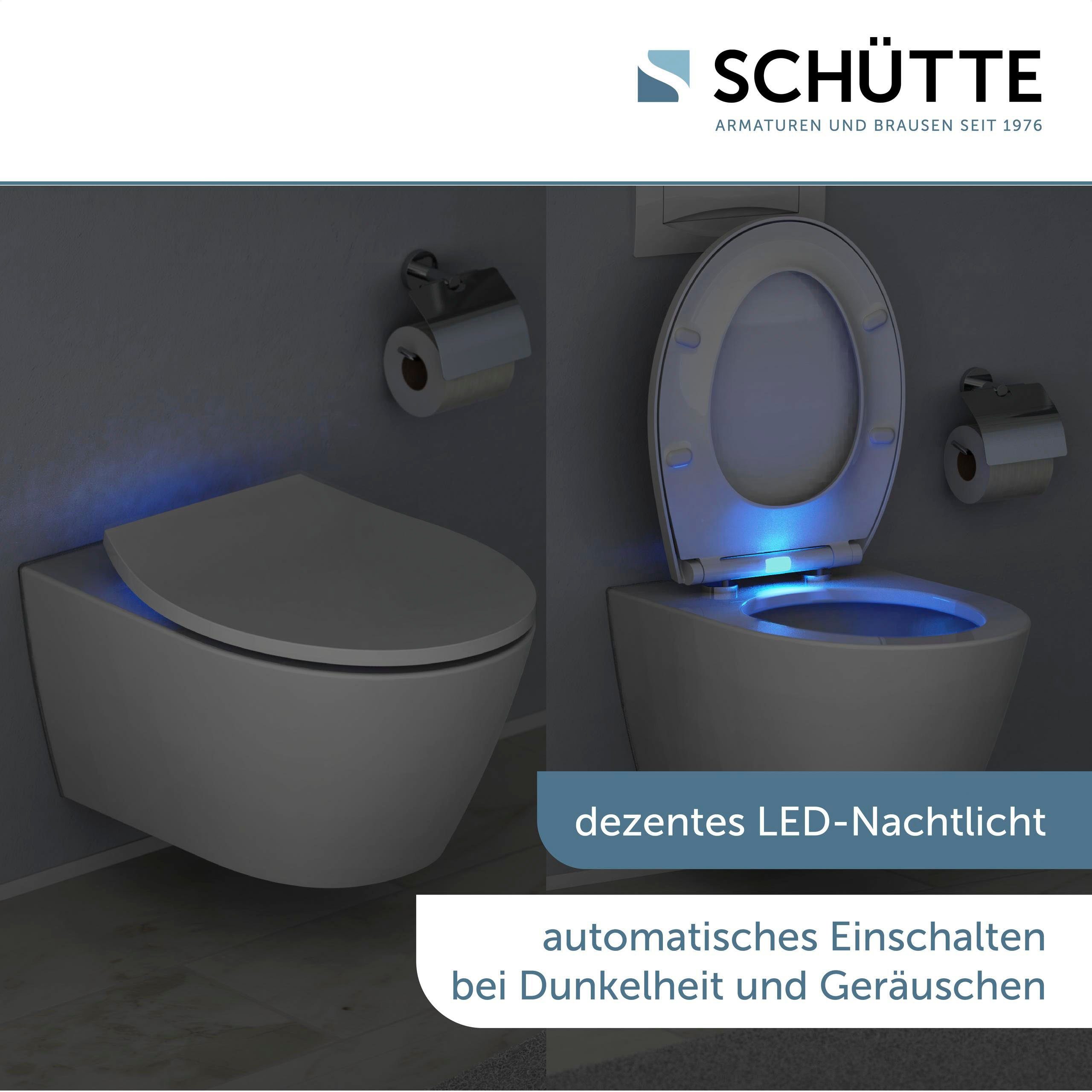 Schütte WC-Sitz, mit LED, Absenkautomatik, Schnellverschluss günstig online kaufen