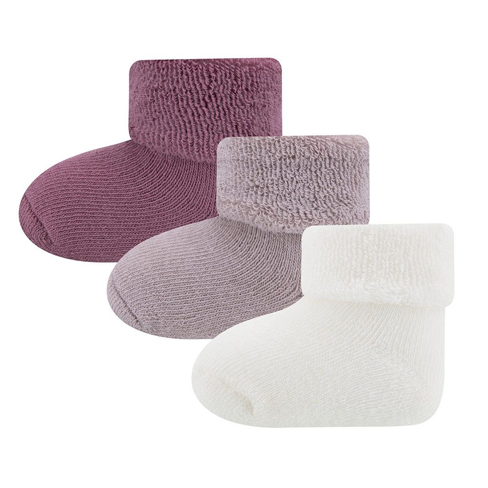Ewers Socken Newborn Socken 3er Pack Uni/Ringel (3-Paar)