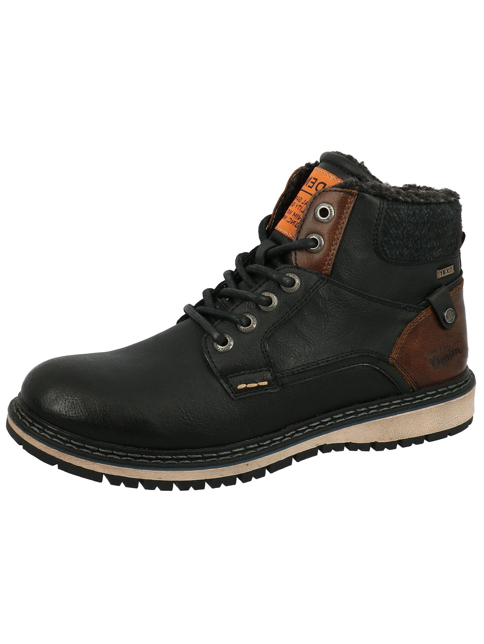 TOM TAILOR Tom Tailor Stiefelette Lederimitat/Textil Schnürstiefelette günstig online kaufen