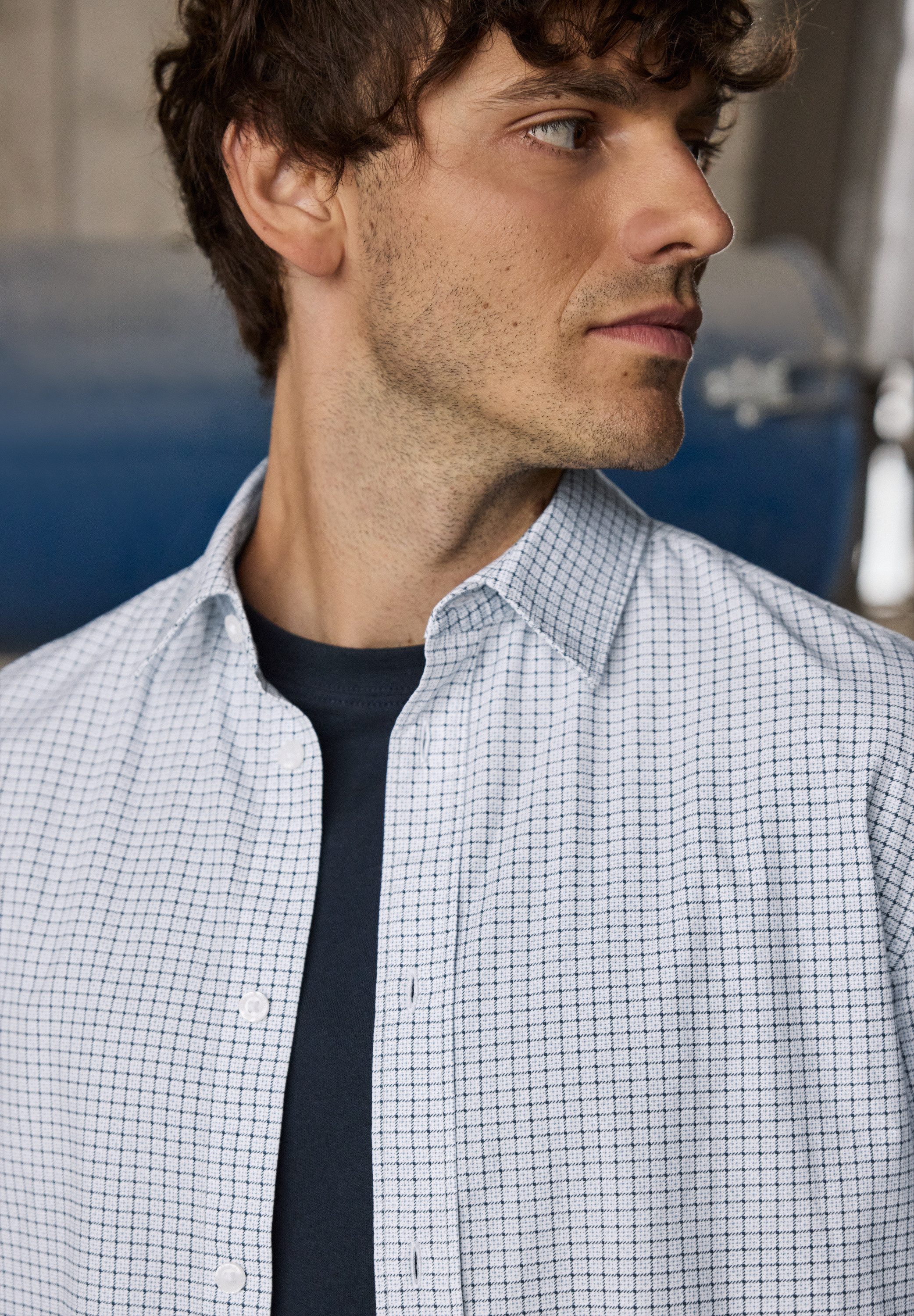 STREET ONE MEN Karohemd aus reiner Baumwolle