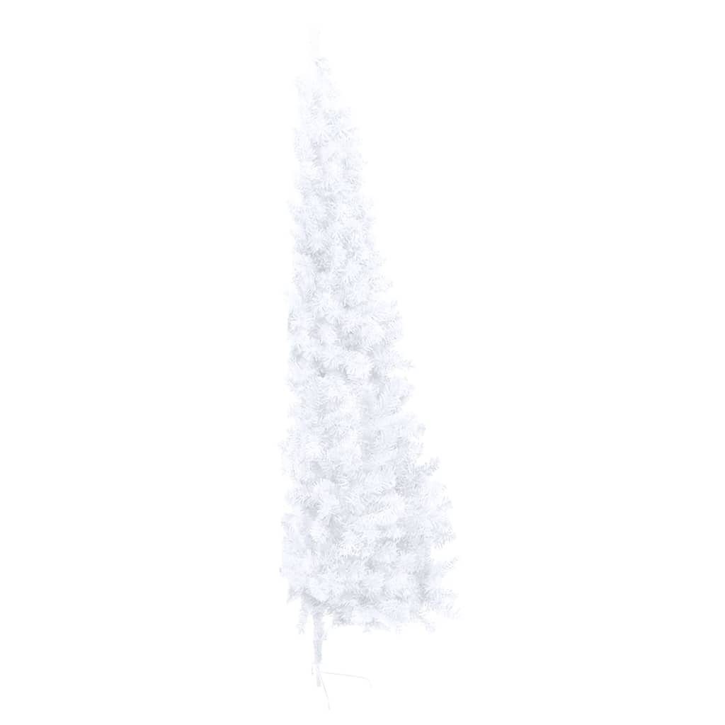 Ständer mit furnicato PVC Weihnachtsbaum Halb-Weihnachtsbaum Künstlicher cm 210 Künstlicher Weiß
