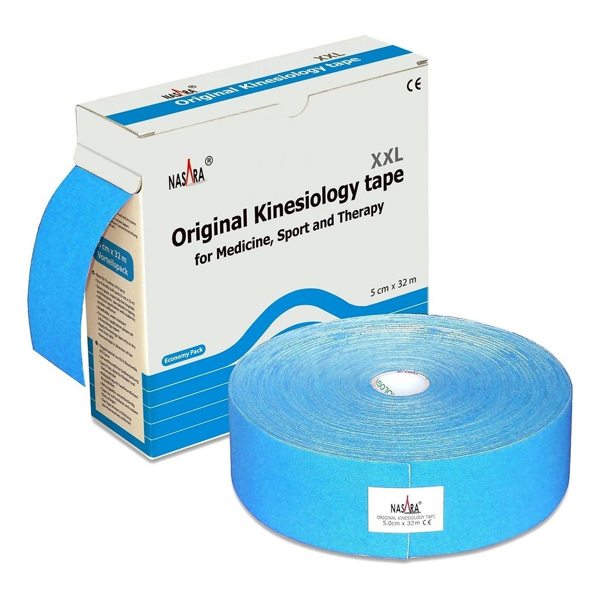 NASARA Kinesiologie-Tape NASARA Kinesio Tape, 5cm x 32m - XXL