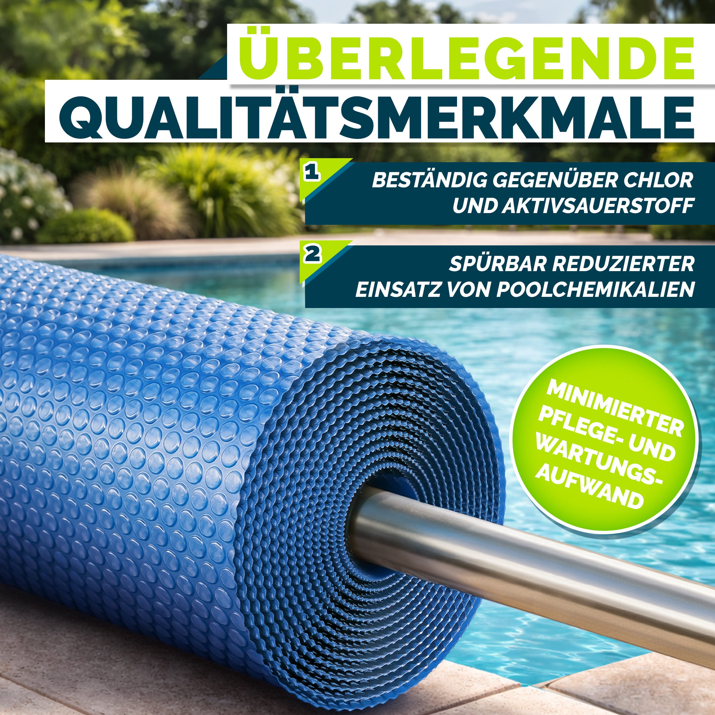 tillvex Pool-Abdeckplane tillvex Solar-Poolfolie 400µ (Packung)