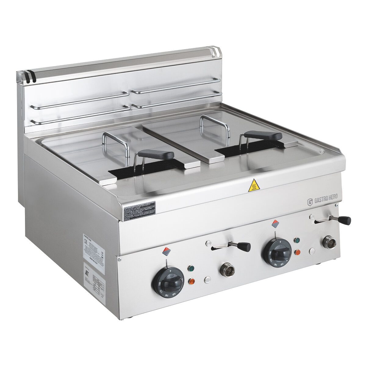 GastroHero Fritteuse Elektro-Fritteuse 16L Tischgerät Edelstahl